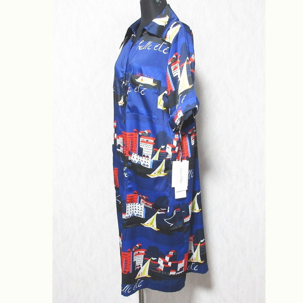 Other Other Grace Class Marine Print Dress Cotton Dresses 0224231026 DUTY FREE for USA Size ONE SIZE - 3 Thumbnail