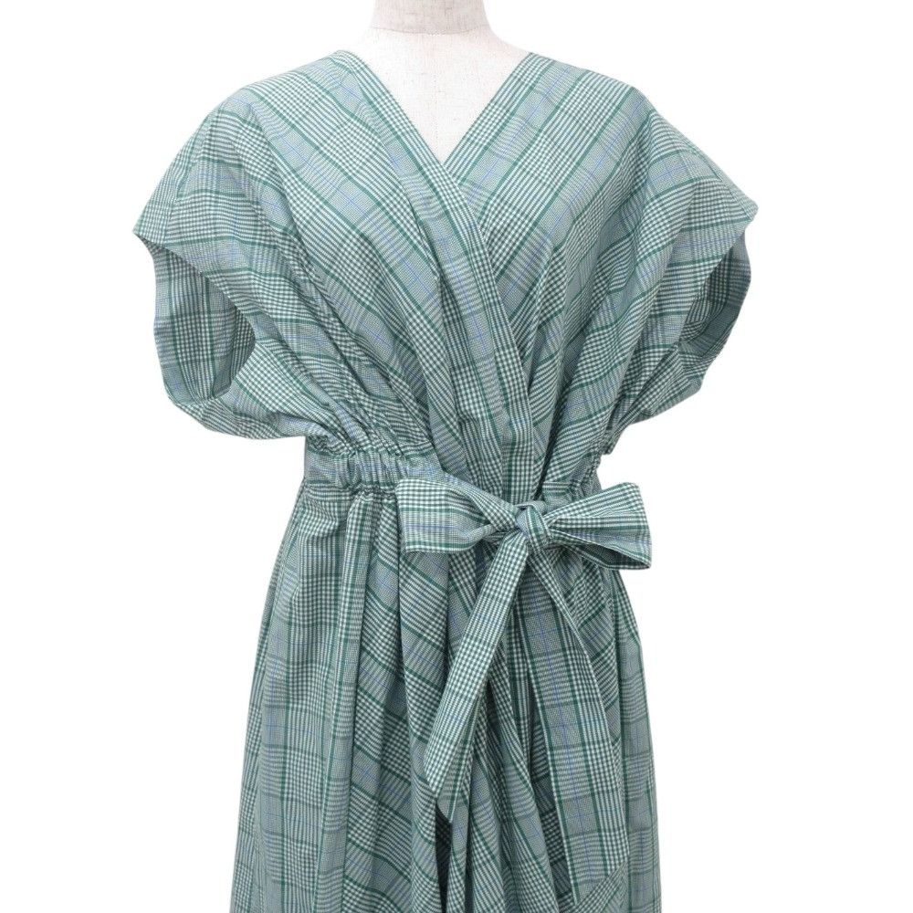 Other Other Blamink M CO CHK CASH WRAP Dress Cotton Dresses 7926-299-0162 DUTY FREE for USA Size ONE SIZE - 5 Thumbnail