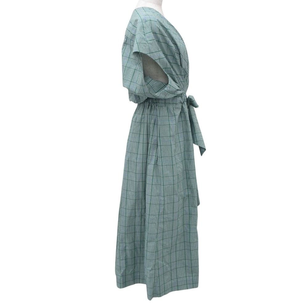 Other Other Blamink M CO CHK CASH WRAP Dress Cotton Dresses 7926-299-0162 DUTY FREE for USA Size ONE SIZE - 4 Thumbnail