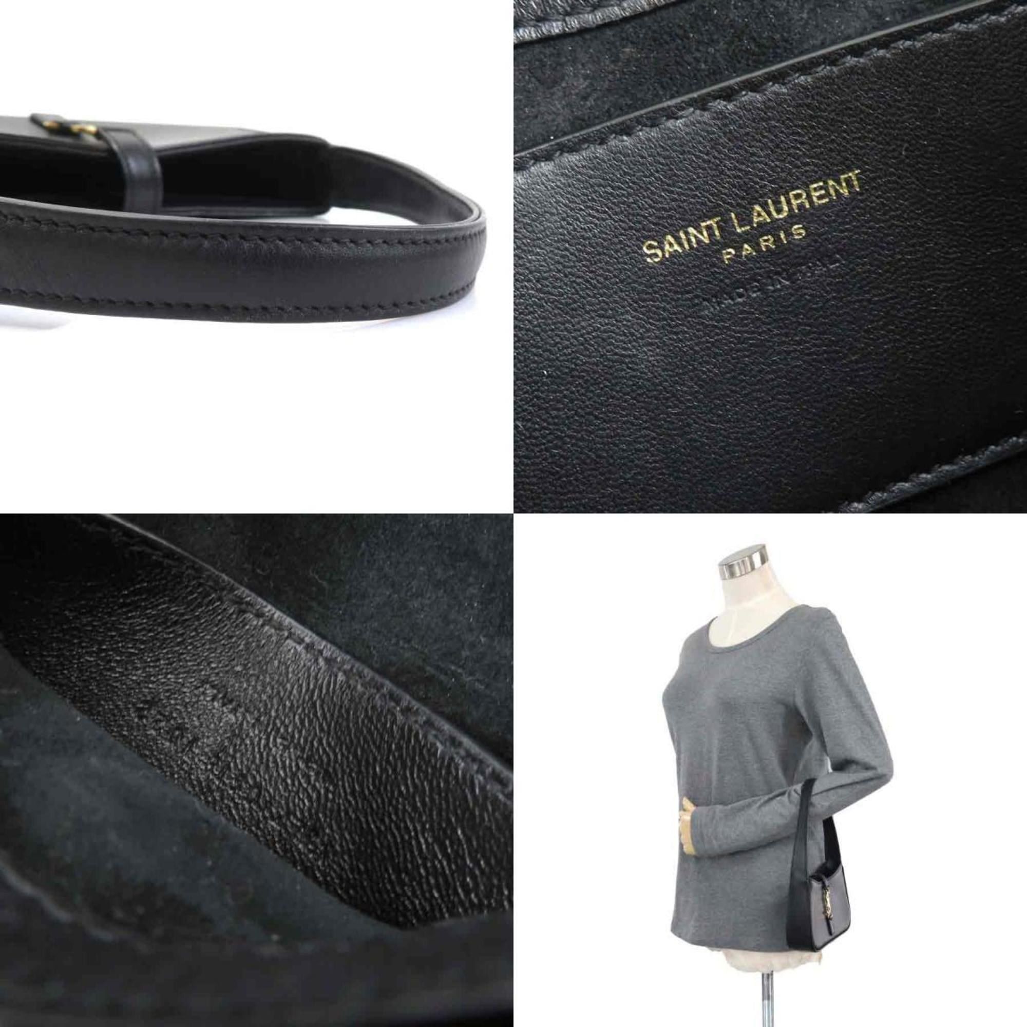 Saint Laurent Paris Saint Laurent Le 5 A 7 Handbag in Black and Gold Leather, Women's, 710318 90226k Size ONE SIZE - 5 Thumbnail