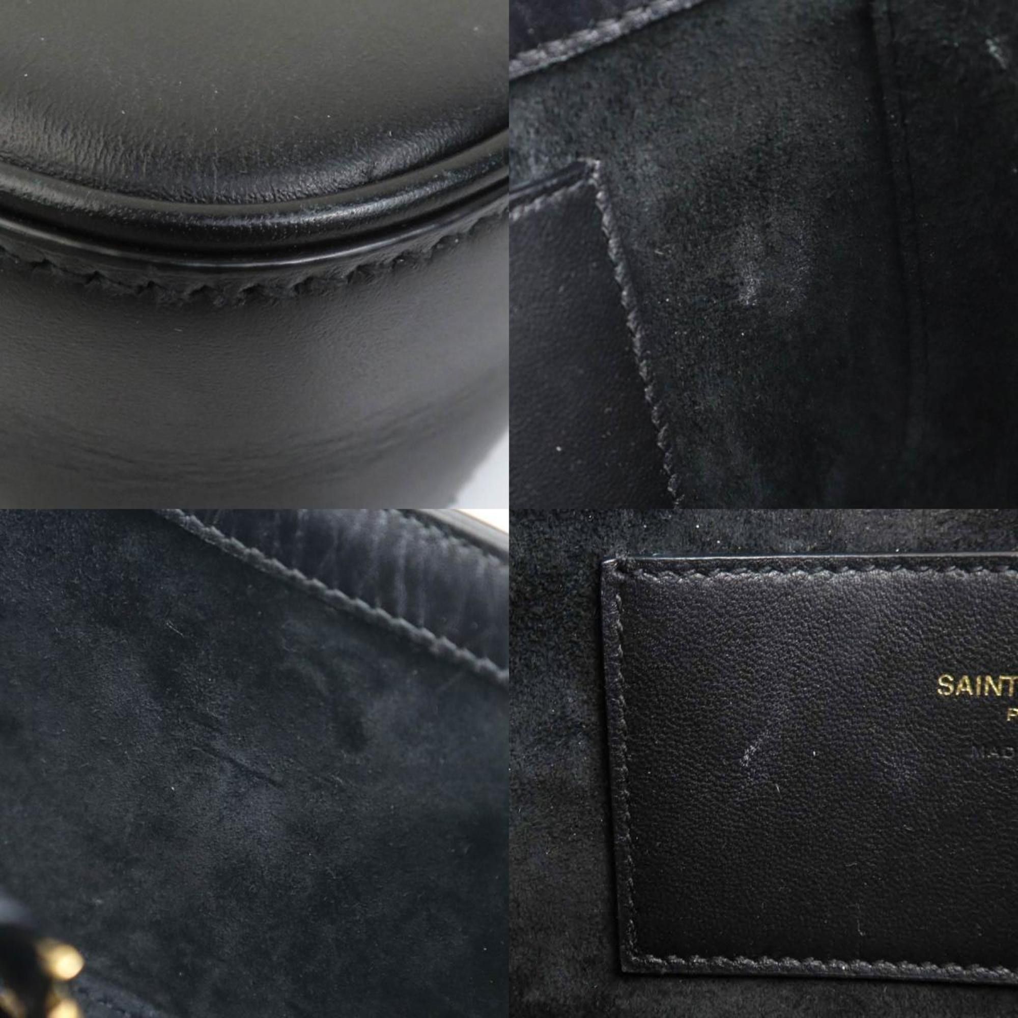 Saint Laurent Paris Saint Laurent Le 5 A 7 Handbag in Black and Gold Leather, Women's, 710318 90226k Size ONE SIZE - 3 Thumbnail