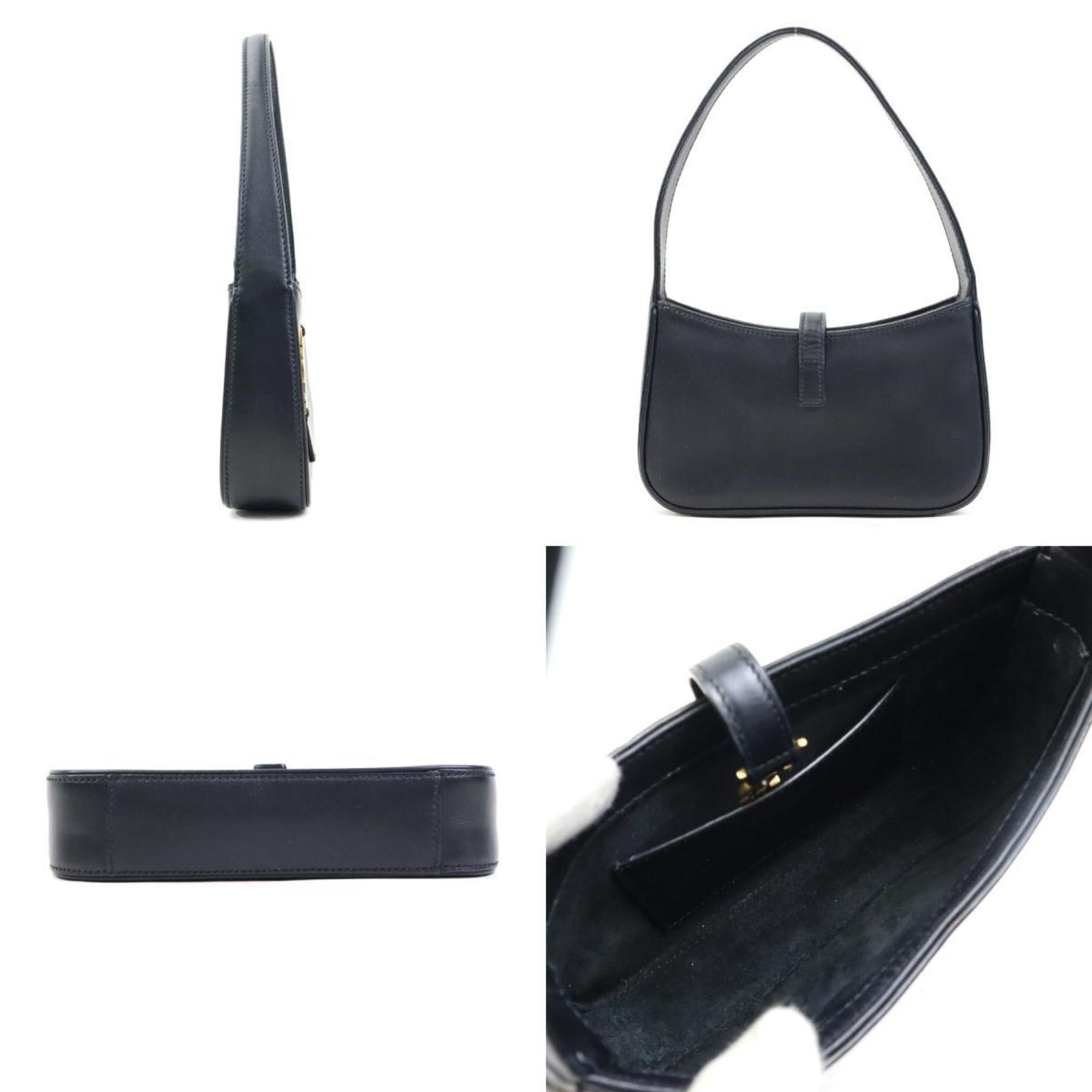 Saint Laurent Paris Saint Laurent Le 5 A 7 Handbag in Black and Gold Leather, Women's, 710318 90226k Size ONE SIZE - 2 Thumbnail