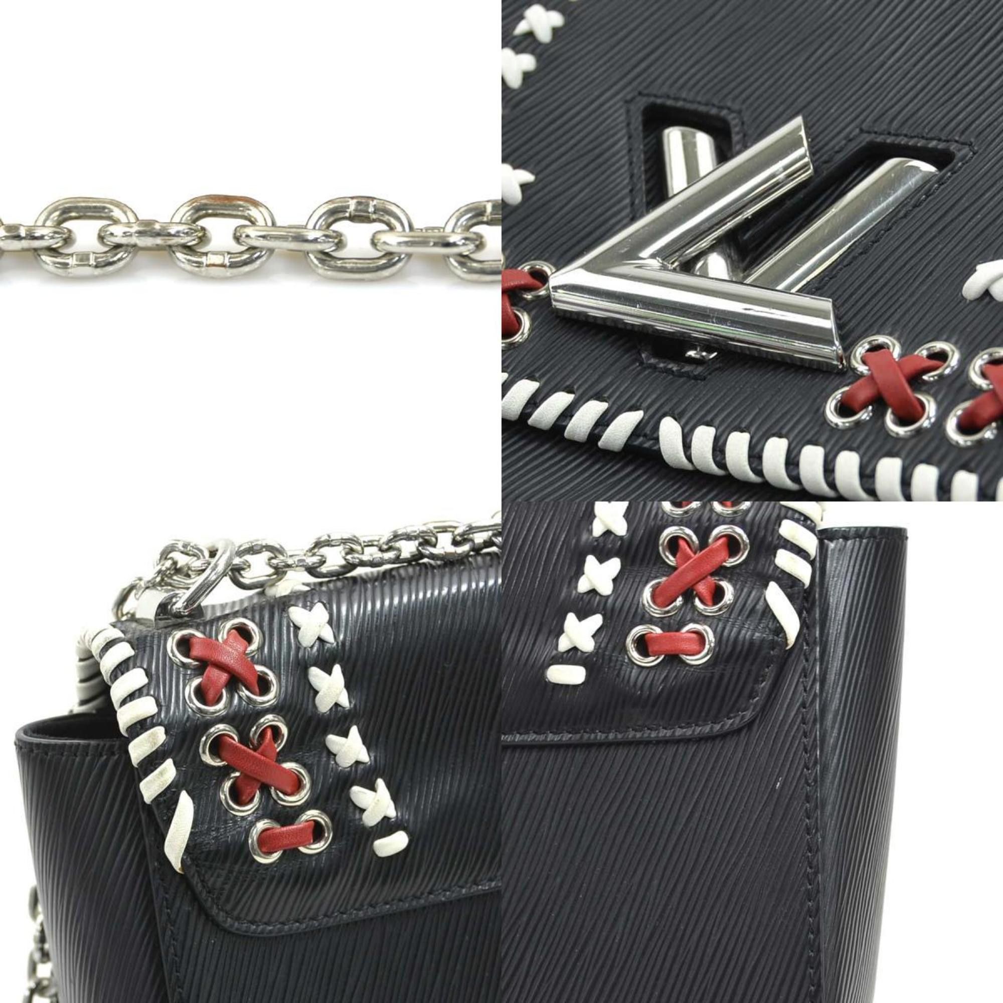 Louis Vuitton Louis Vuitton Epi Twist MM Shoulder Bag in Leather, Black/White/Red, Women's, M42778 90228i Size ONE SIZE - 4 Thumbnail