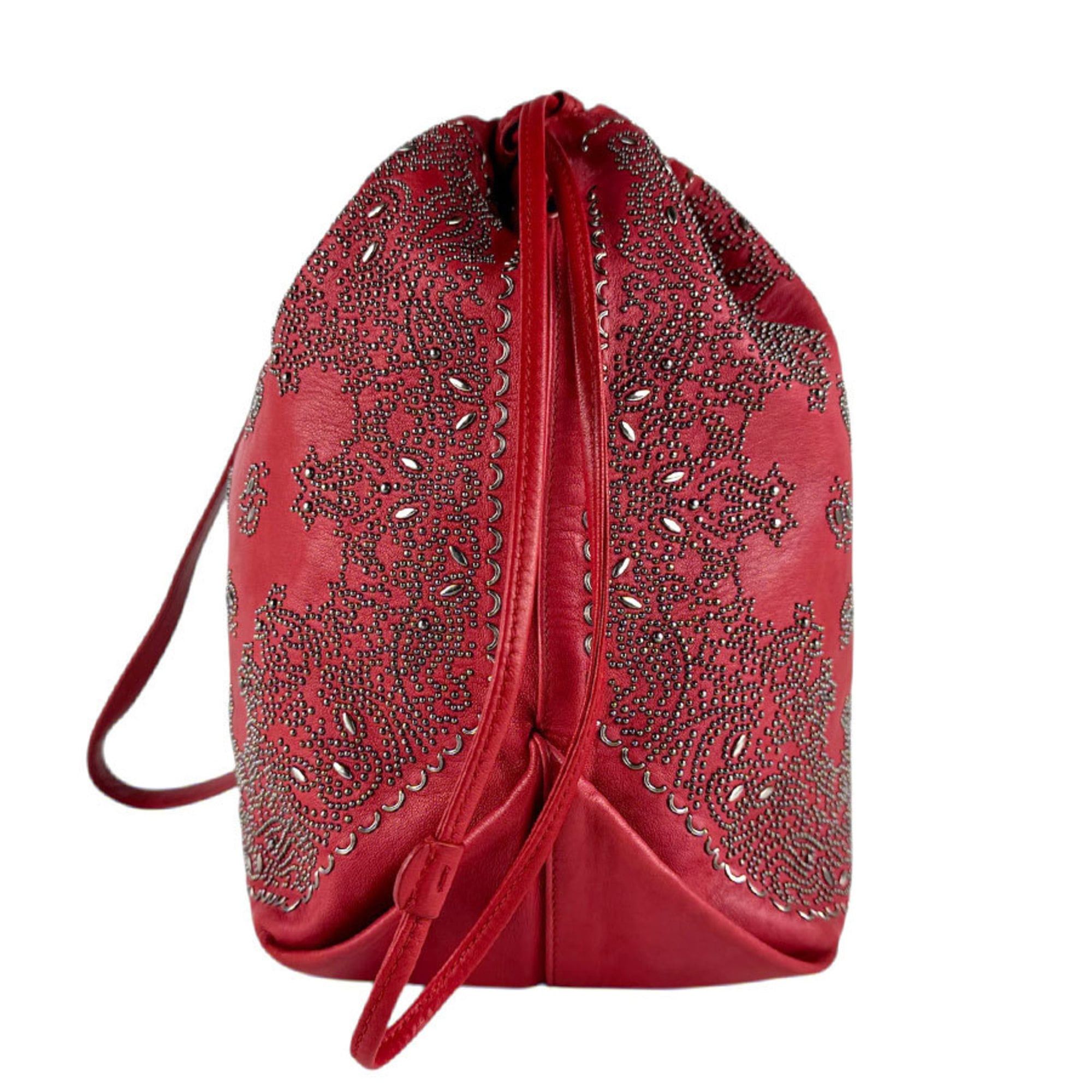 Saint Laurent Paris Saint Laurent shoulder bag in leather and metal, red, women's, z8254 Size ONE SIZE - 2 Thumbnail