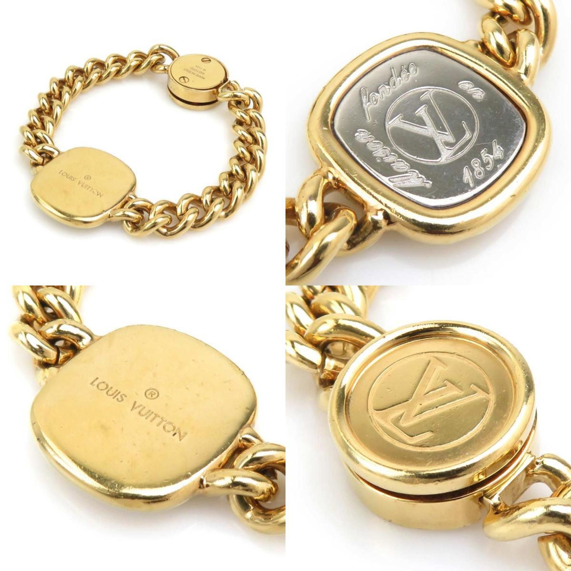 Louis Vuitton Louis Vuitton ID Bracelet, LV Metal, Gold/Silver, Women's, M61092 e61308a Size ONE SIZE - 3 Thumbnail