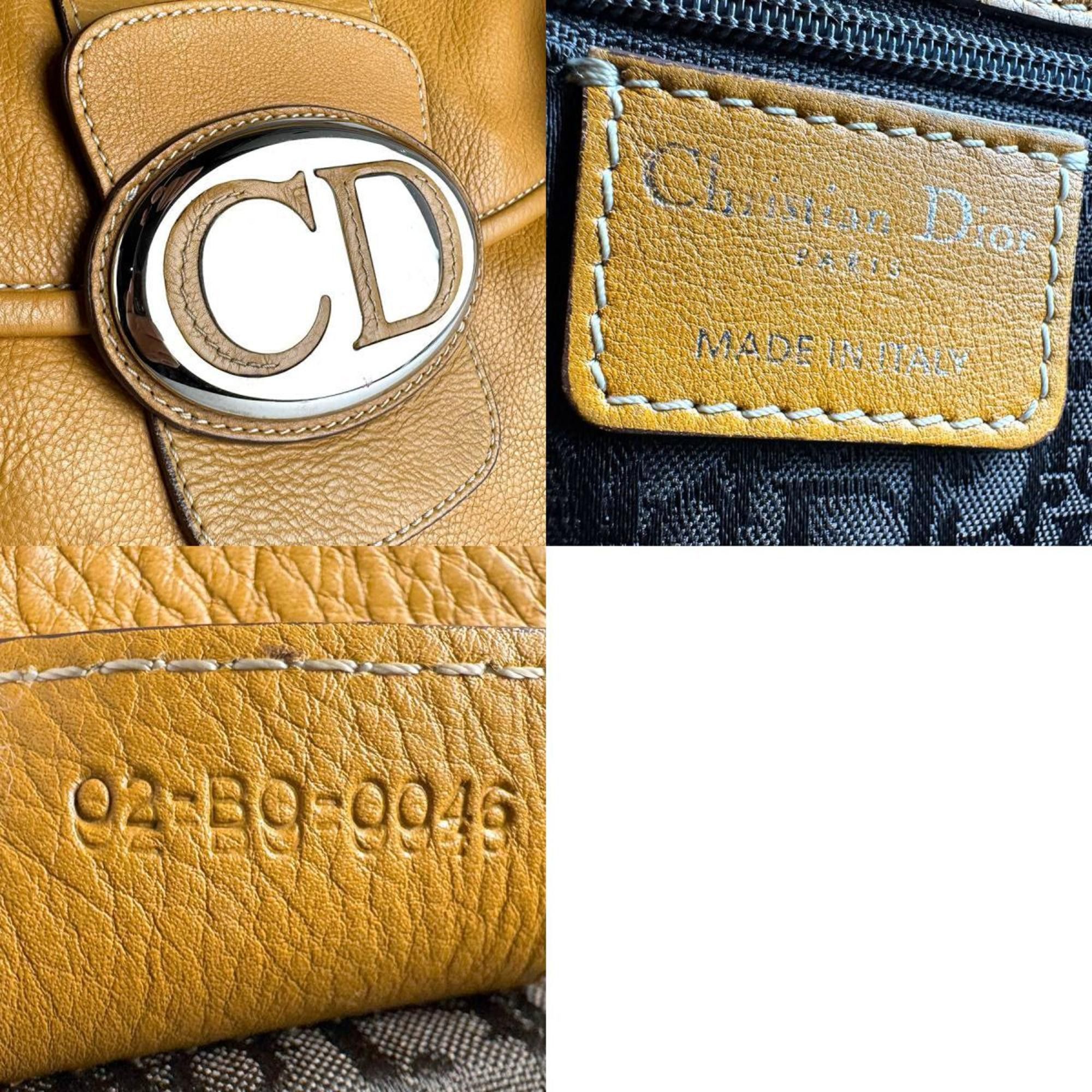 Dior Christian Dior Shoulder Bag, Leather, Mustard Yellow, Women's, Z8211 Size ONE SIZE - 5 Thumbnail