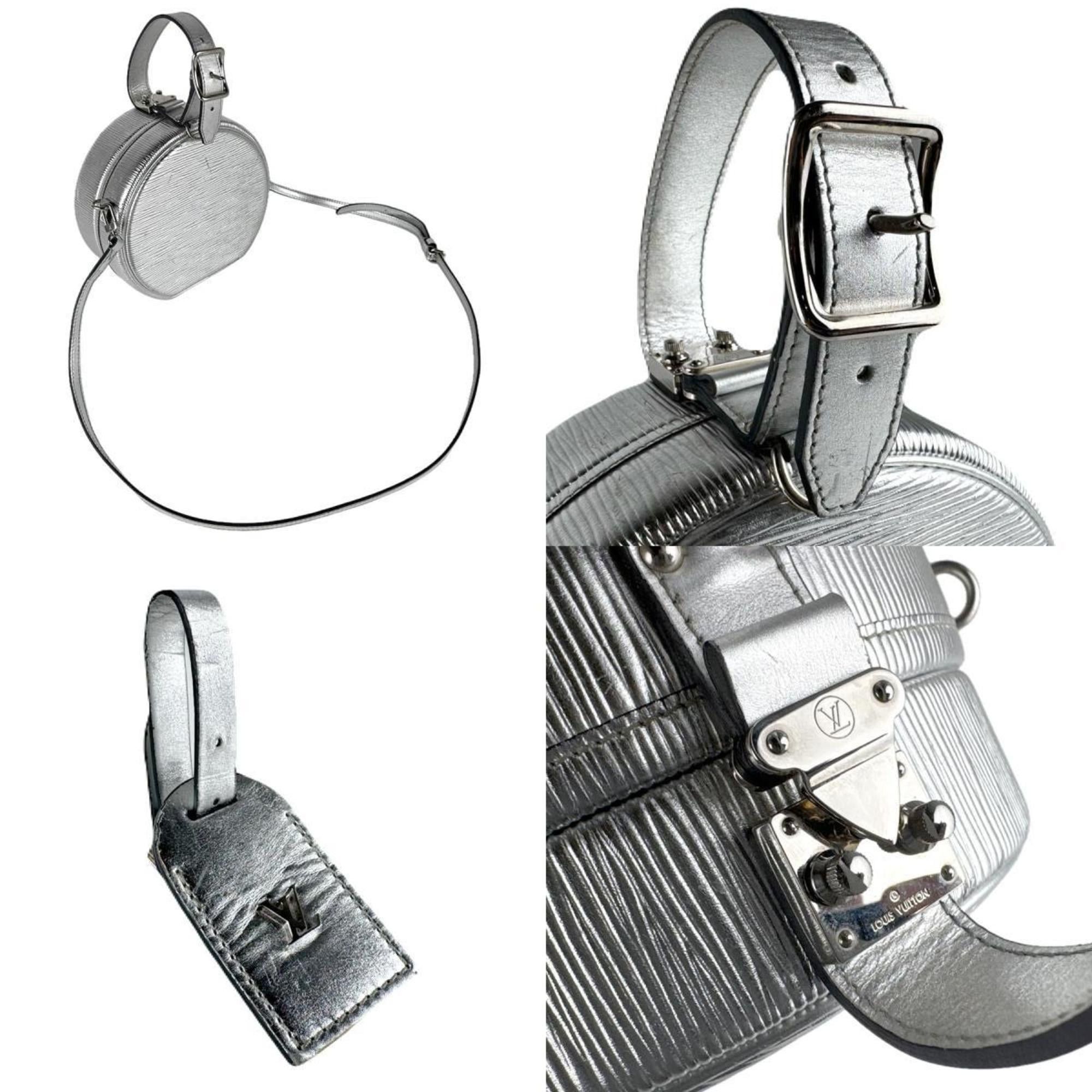 Louis Vuitton Louis Vuitton Epi Leather Petite Boite Chapeau Handbag Shoulder Bag in Silver, Women's, M53074 z8233 Size ONE SIZE - 4 Thumbnail