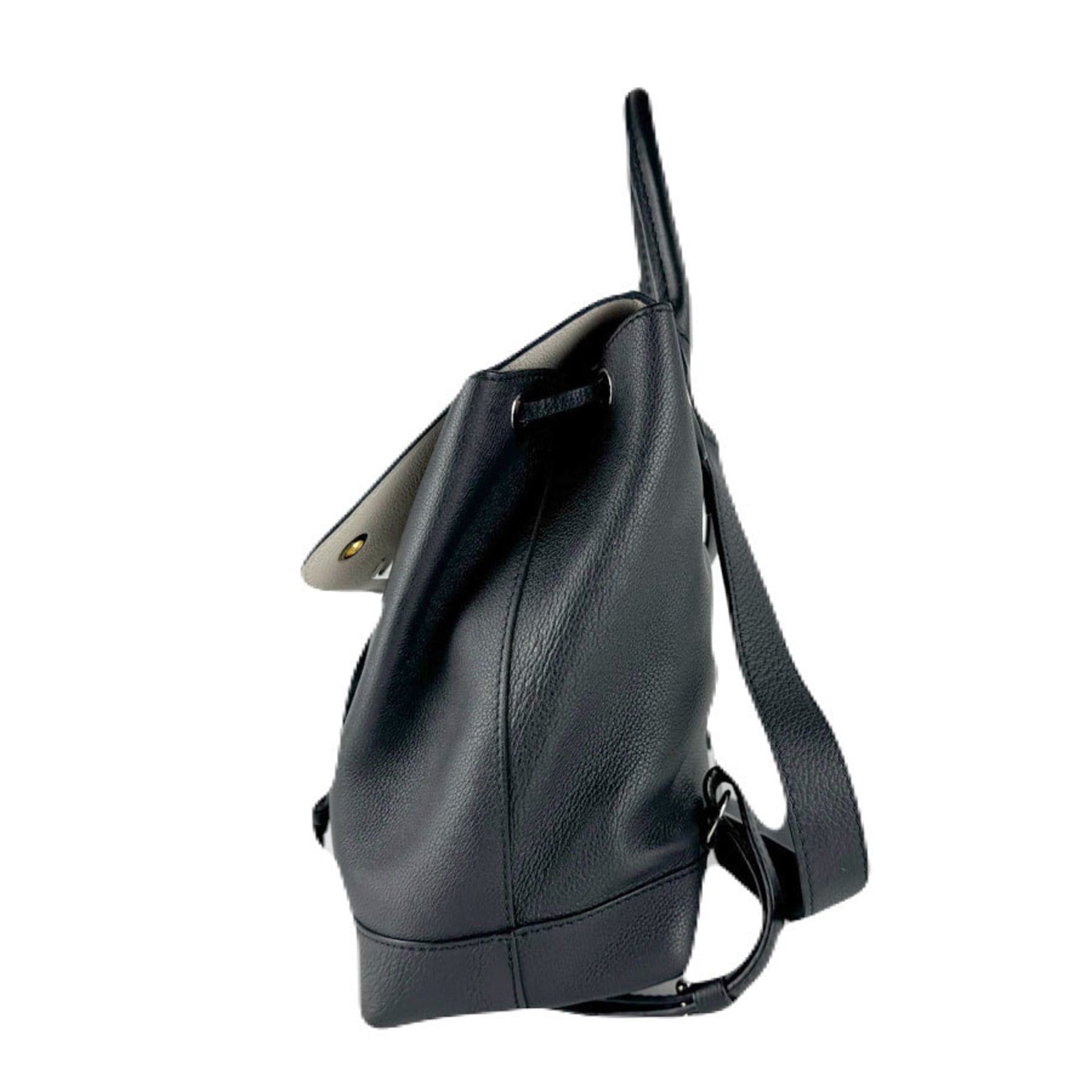 Louis Vuitton Louis Vuitton LockMe Backpack, Leather, Black/Off-White, Silver/Gold, Women's, M54108 z8235 Size ONE SIZE - 2 Thumbnail