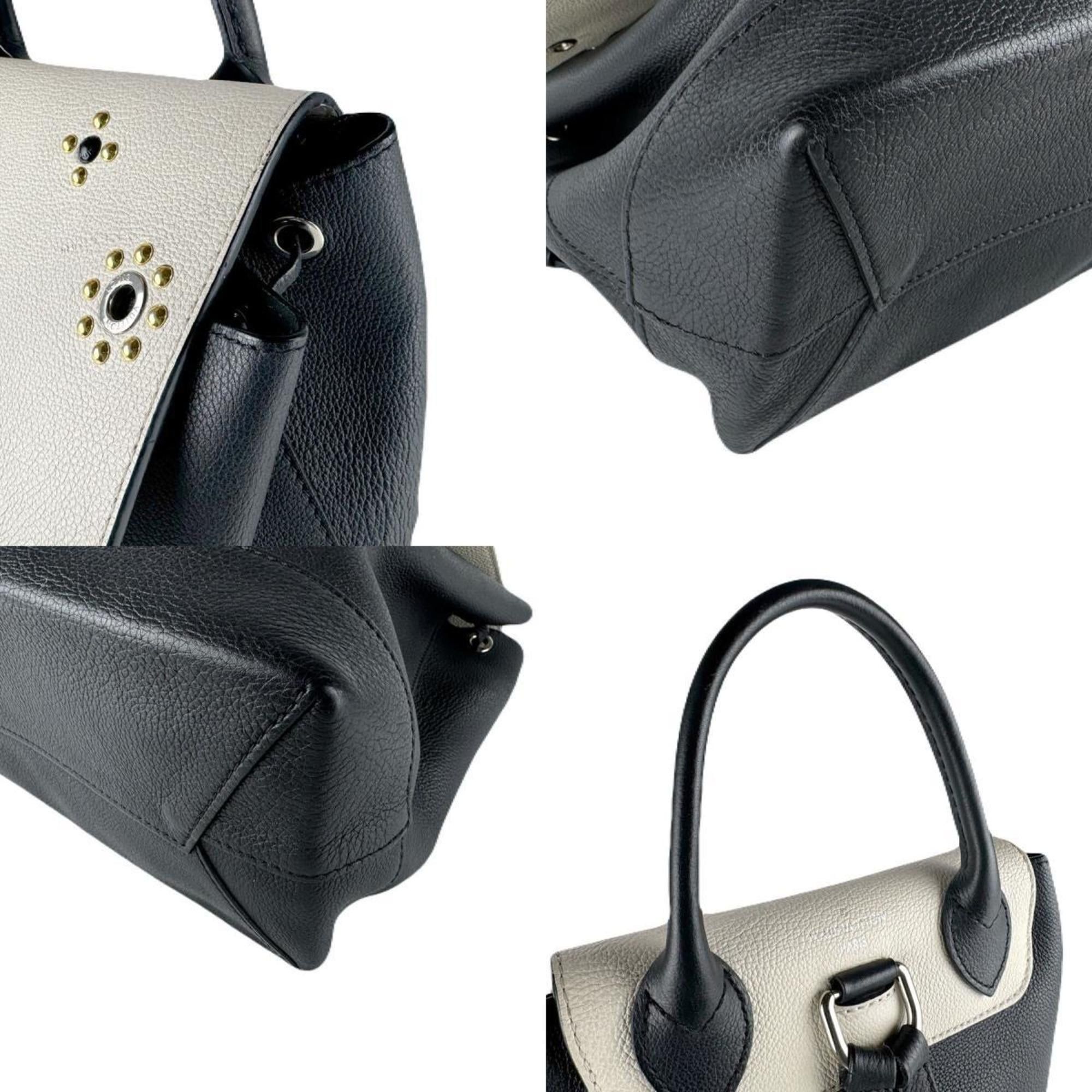 Louis Vuitton Louis Vuitton LockMe Backpack, Leather, Black/Off-White, Silver/Gold, Women's, M54108 z8235 Size ONE SIZE - 4 Thumbnail