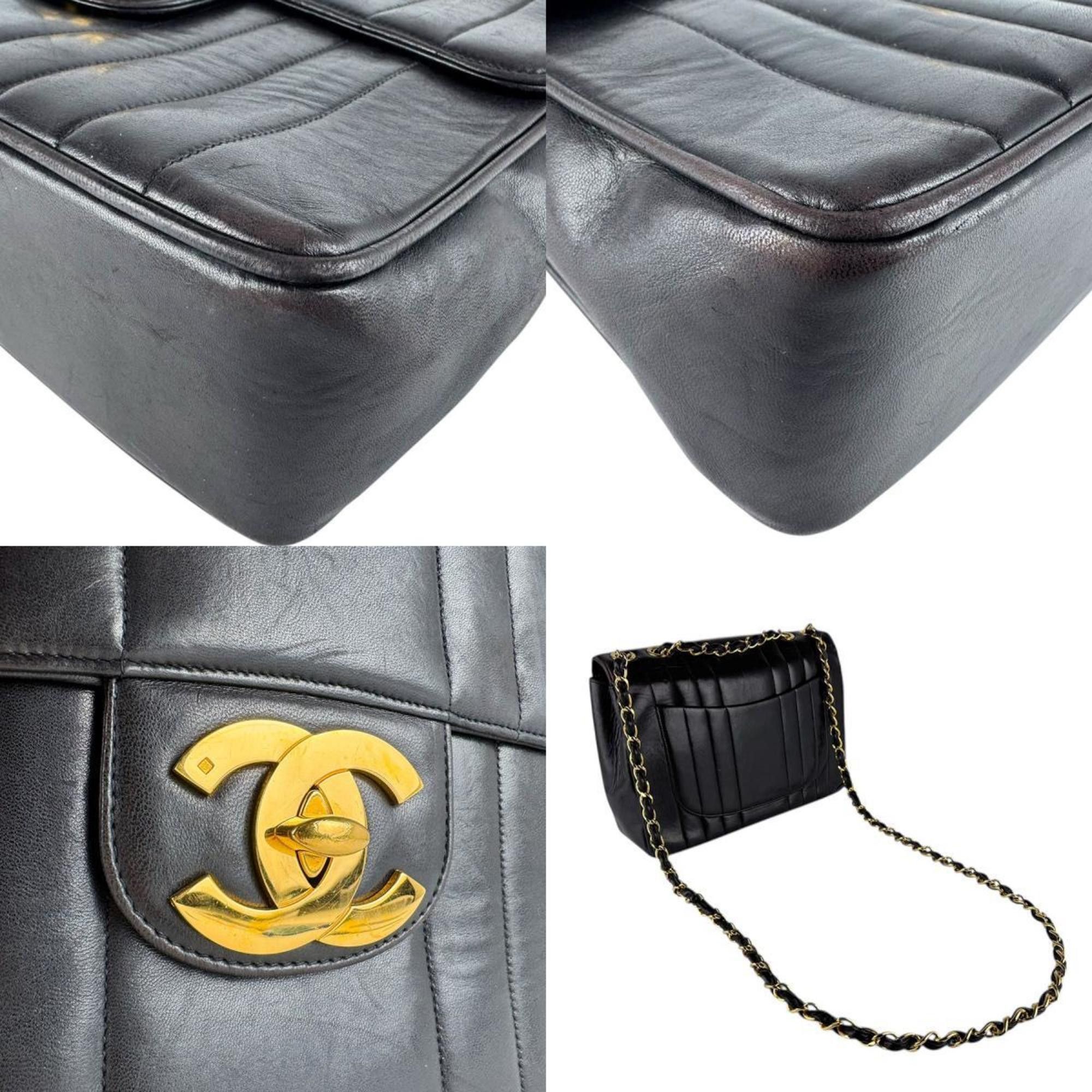 Chanel CHANEL Shoulder Bag Leather/Metal Black/Gold Women's z8182 Size ONE SIZE - 4 Thumbnail