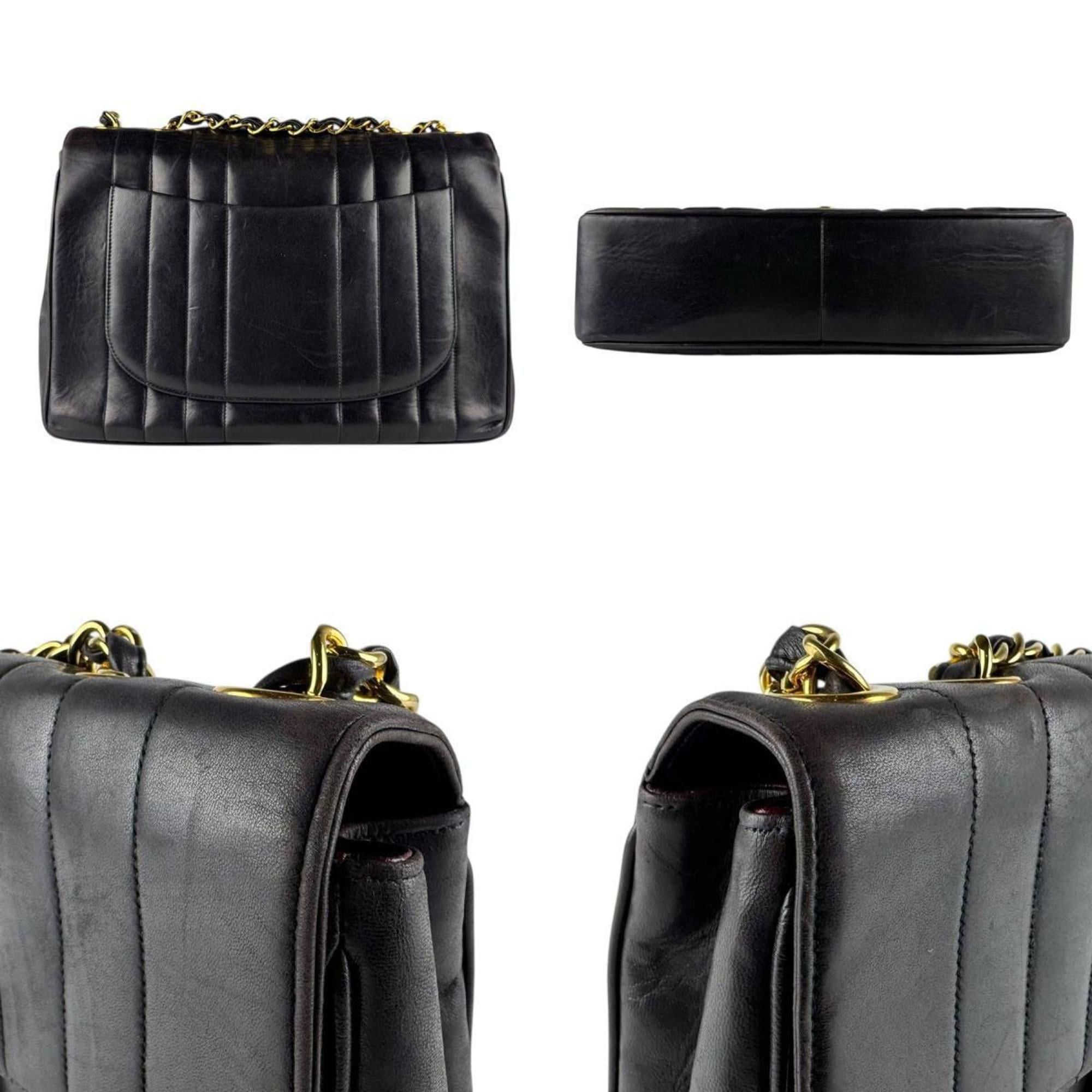 Chanel CHANEL Shoulder Bag Leather/Metal Black/Gold Women's z8182 Size ONE SIZE - 3 Thumbnail