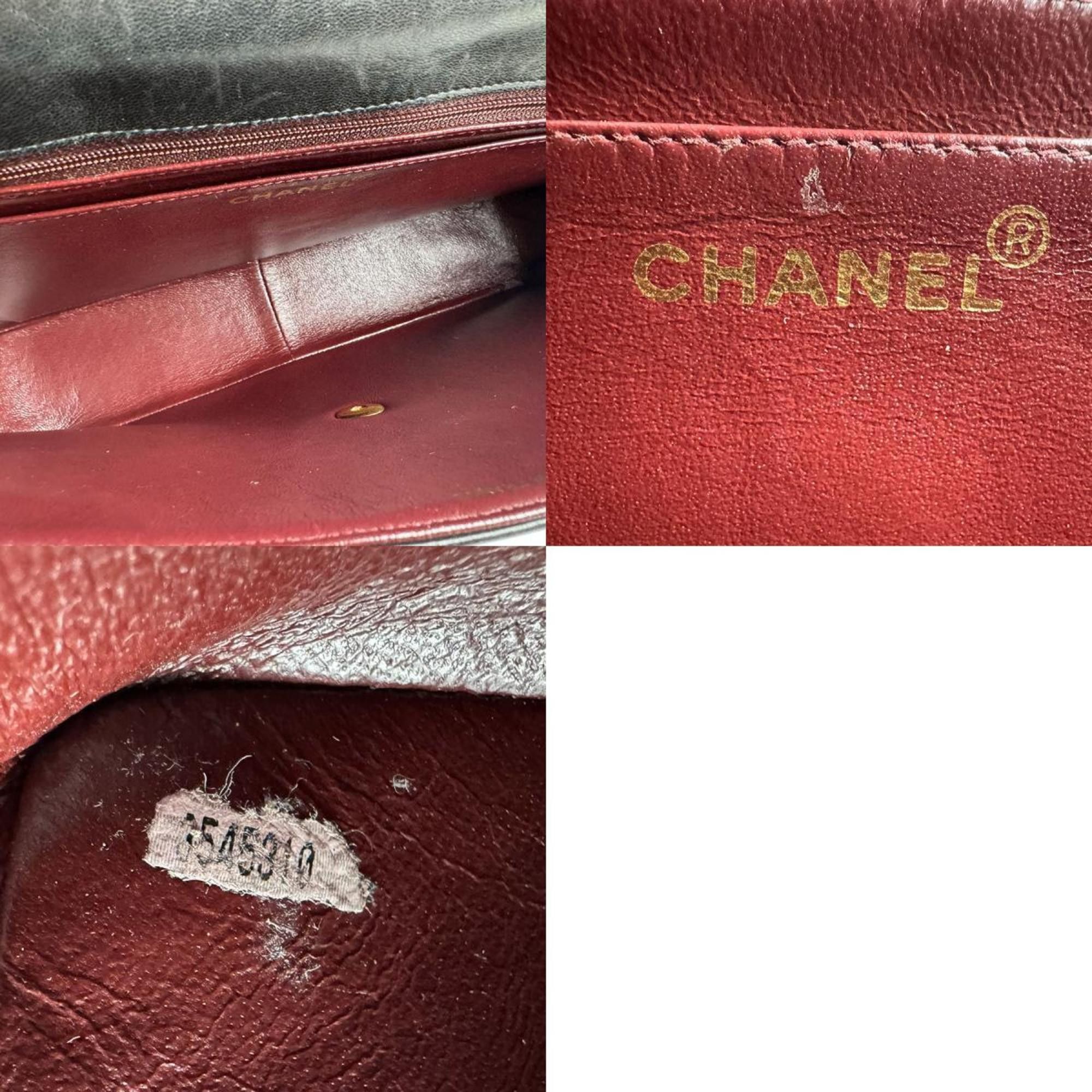 Chanel CHANEL Shoulder Bag Leather/Metal Black/Gold Women's z8182 Size ONE SIZE - 5 Thumbnail