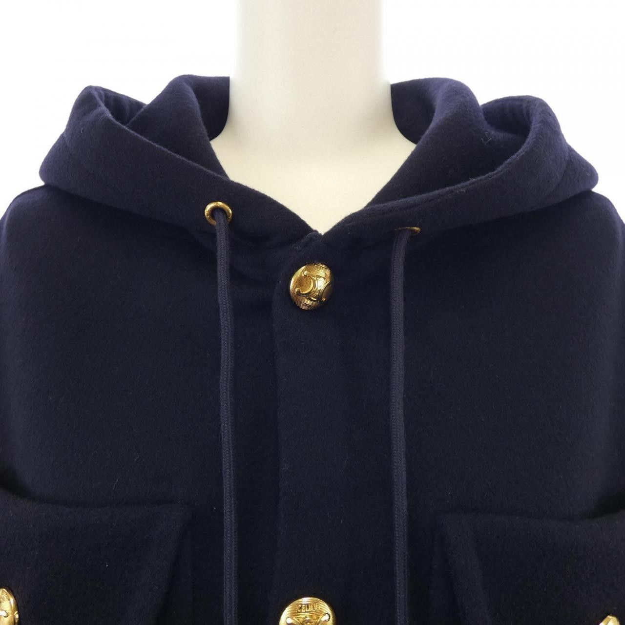 Celine Celine Celine Triomphe 100% Cashmere Jacket Textile Outerwear 2M29B6700 DUTY FREE for USA Size ONE SIZE - 5 Thumbnail