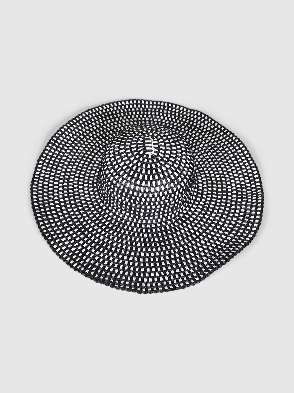 La Perla Black & White Straw Sun Hat Size ONE SIZE - 3 Thumbnail