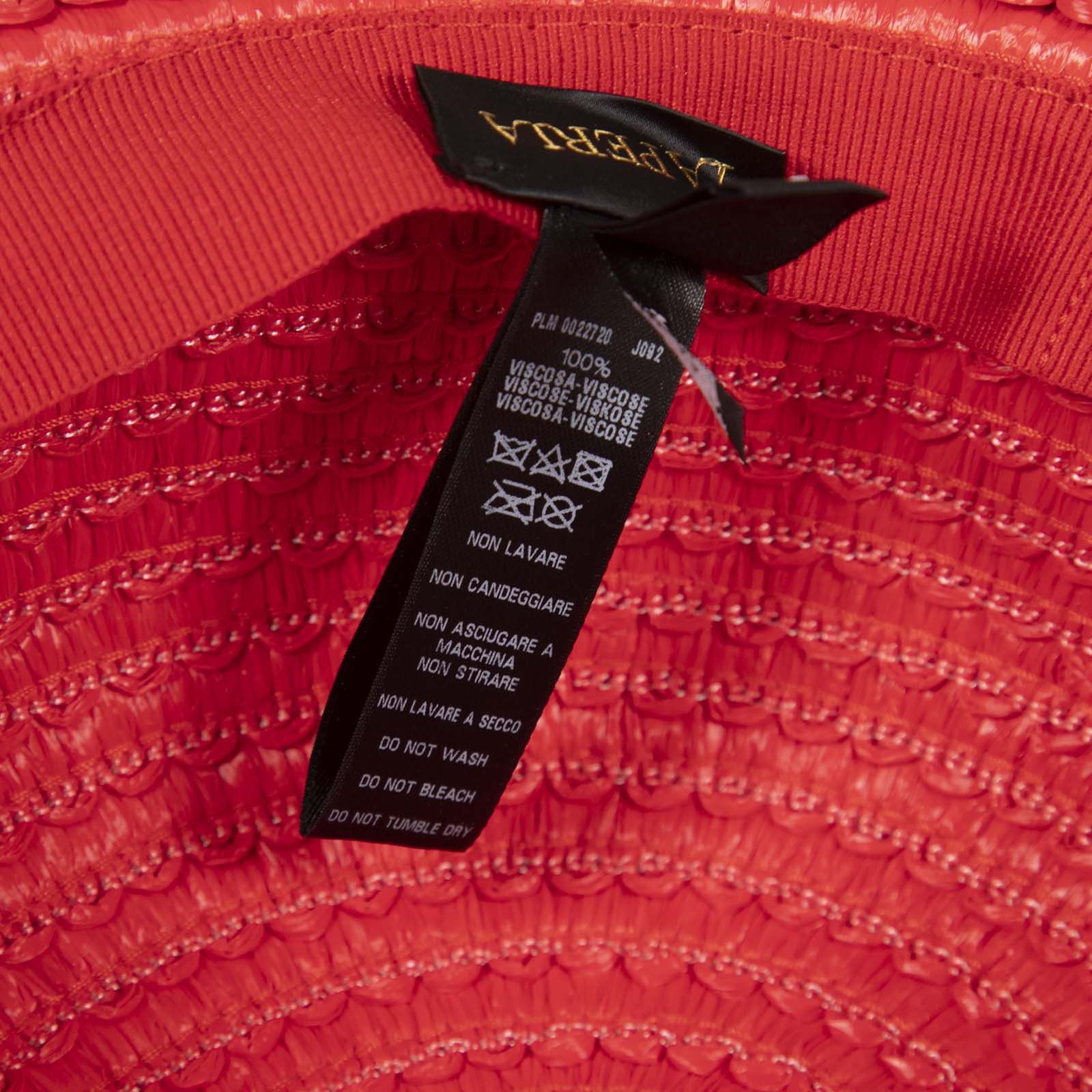 La Perla Red Wide Brim Sun Hat Size ONE SIZE - 7 Thumbnail