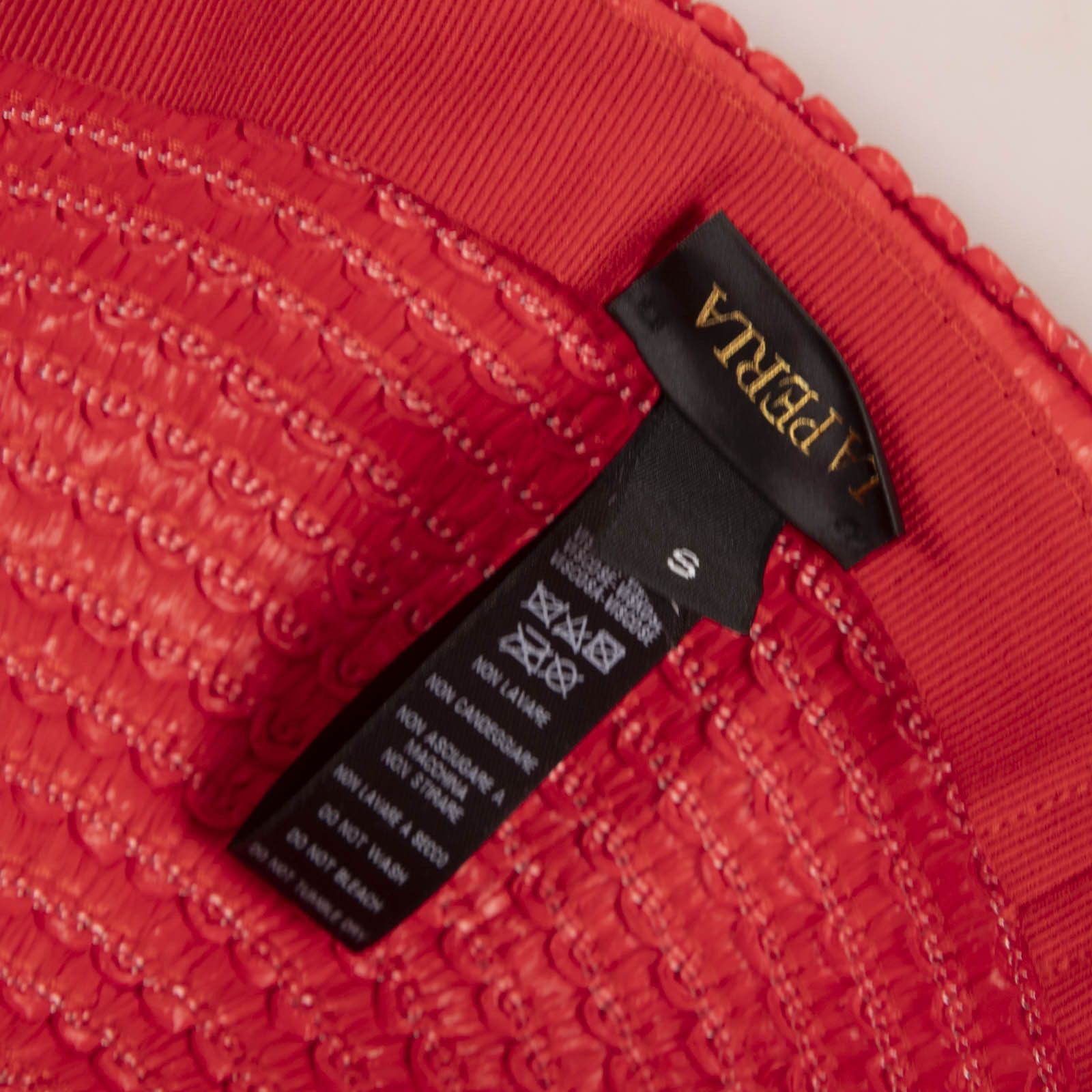 La Perla Red Wide Brim Sun Hat Size ONE SIZE - 6 Thumbnail