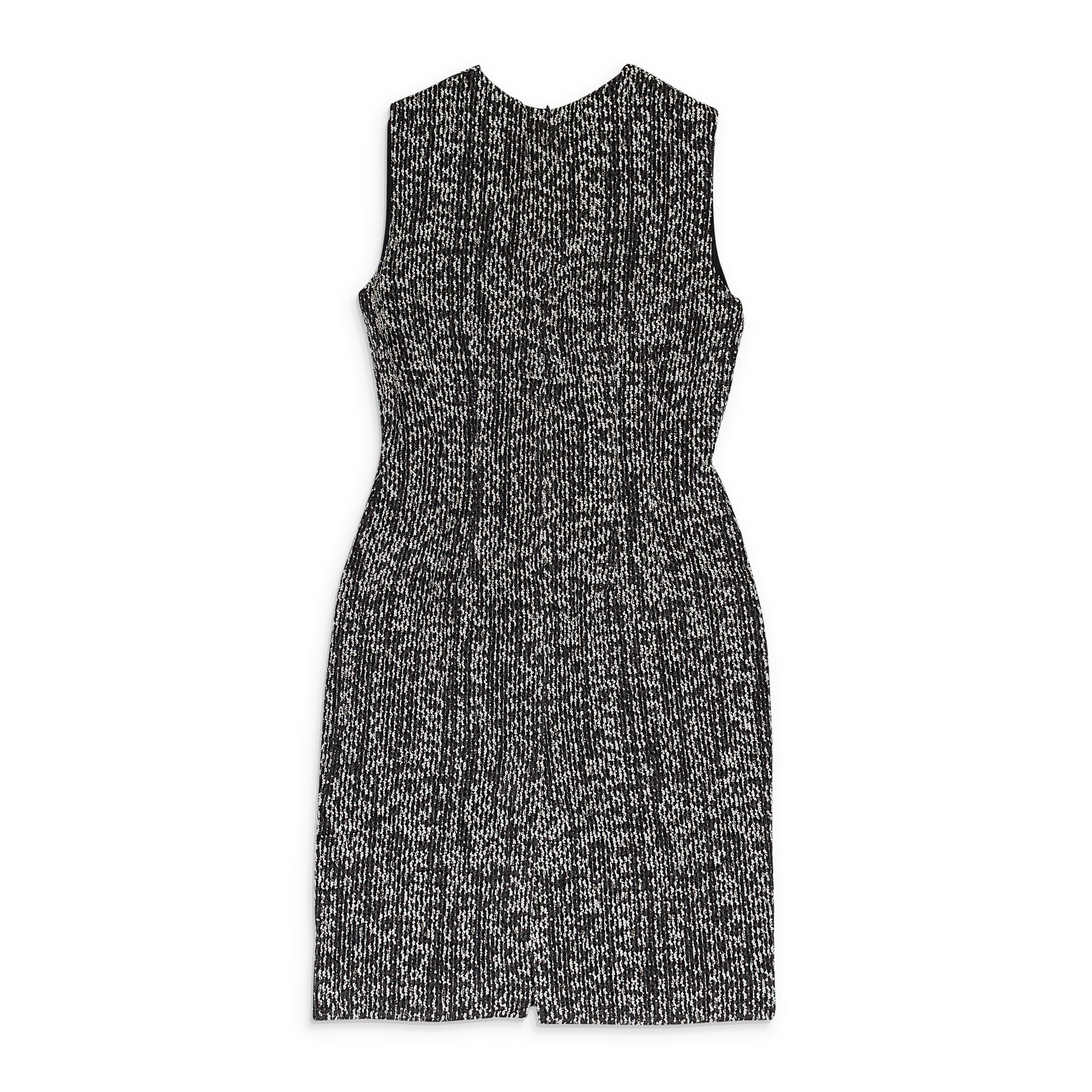Lanvin BLACK/WHITE SLEEVELESS SHORT FORMAL DRESS SIZE 34