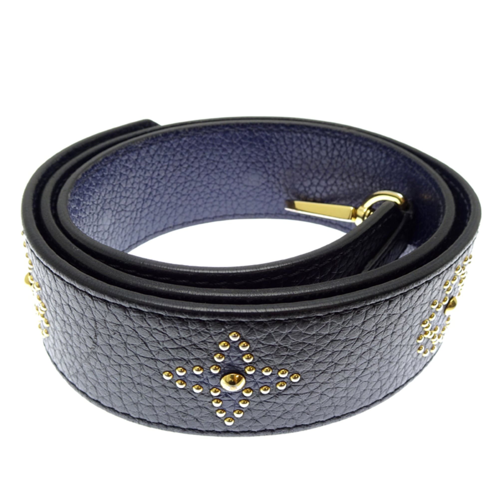 Louis Vuitton Louis Vuitton Women's Shoulder Strap Leather Navy with Initials "K.S." Size ONE SIZE - 4 Thumbnail