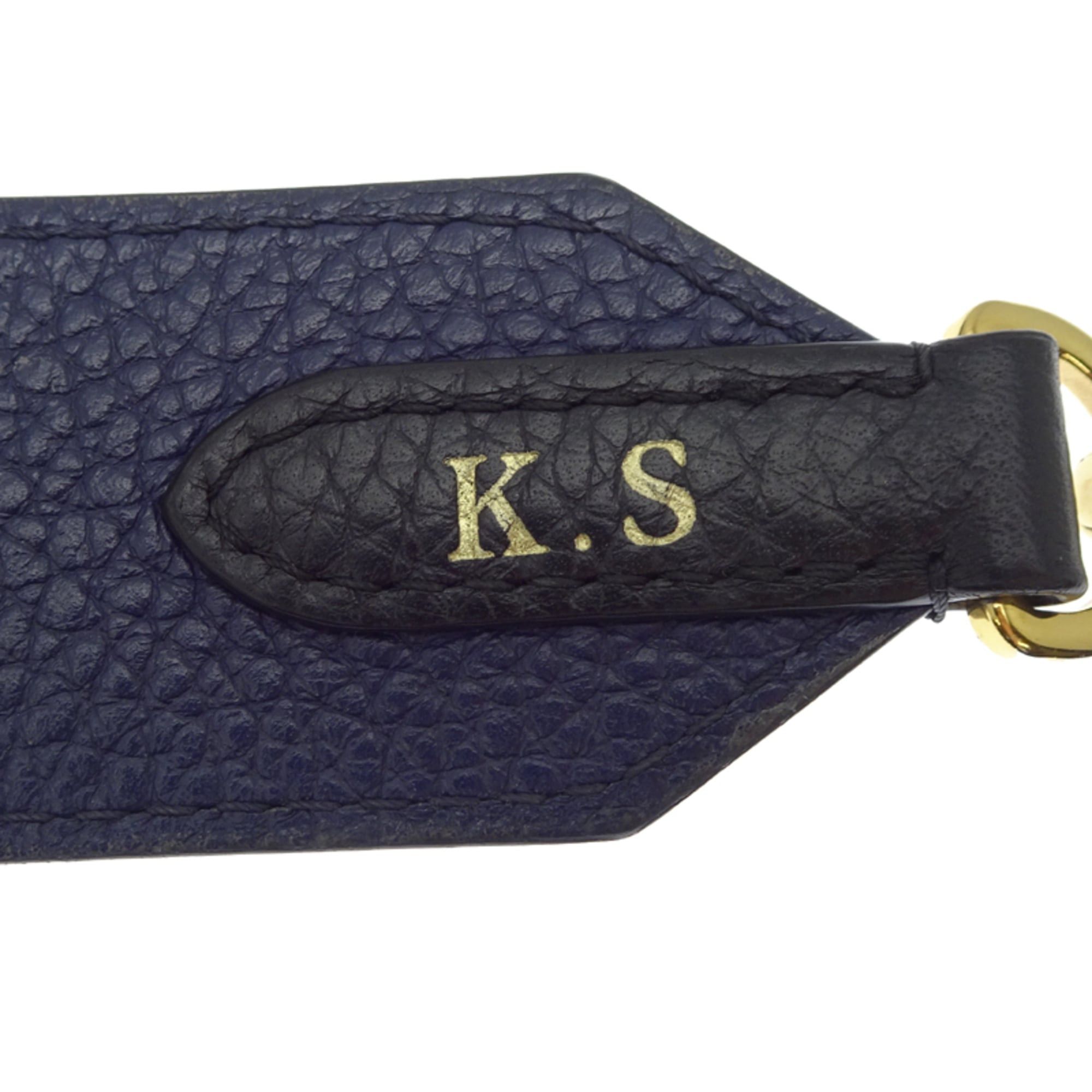Louis Vuitton Louis Vuitton Women's Shoulder Strap Leather Navy with Initials "K.S." Size ONE SIZE - 8 Thumbnail