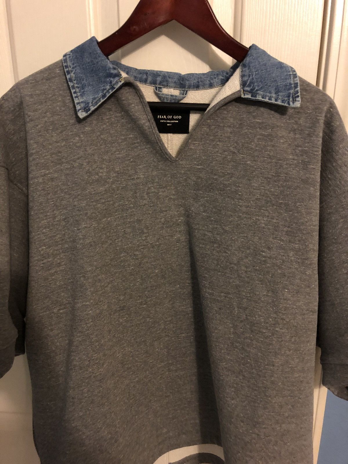 トップス fear of god HEAVY TERRY V-NECK POLO 5th Fear Of God // Fifth Collection Heavy Terry V-Neck Polo Shirt
