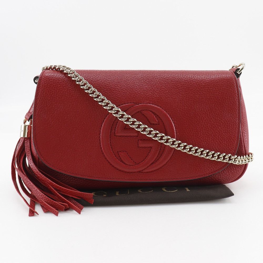 Gucci Gucci Gucci Soho Interlocking G Leather Shoulder Bag Leather Shoulder Bag 536224 DUTY FREE for USA Size ONE SIZE - 13 Thumbnail