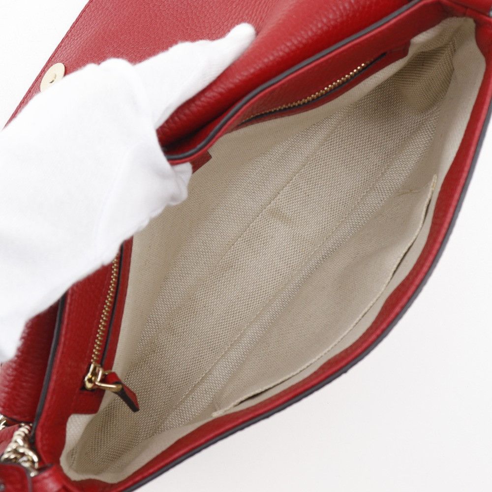 Gucci Gucci Gucci Soho Interlocking G Leather Shoulder Bag Leather Shoulder Bag 536224 DUTY FREE for USA Size ONE SIZE - 5 Thumbnail
