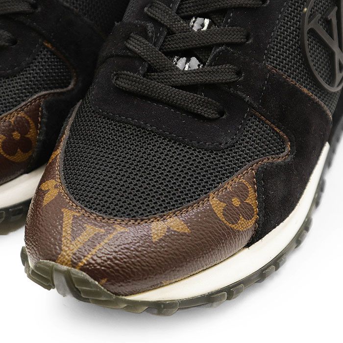 Louis Vuitton Louis Vuitton Louis Vuitton Run Away Line Suede Nubuck Calf Leather Patent Monogram Sneaker Leather Shoes 1A3CWB DUTY FREE for USA Size ONE SIZE - 2 Thumbnail