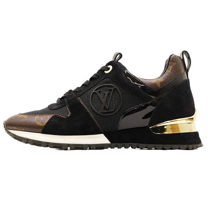 Louis Vuitton Louis Vuitton Louis Vuitton Run Away Line Suede Nubuck Calf Leather Patent Monogram Sneaker Leather Shoes 1A3CWB DUTY FREE for USA Size ONE SIZE - 4 Thumbnail
