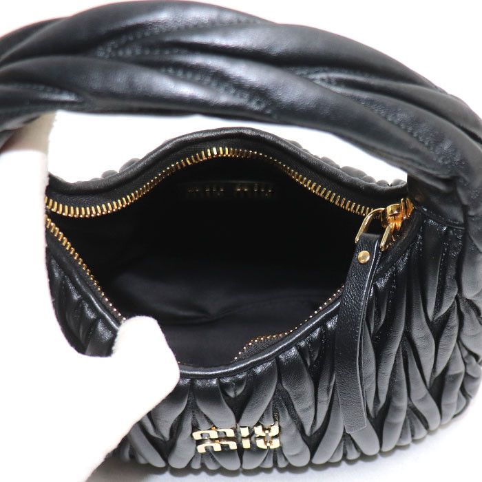 Miu Miu Miu Miu Miu Miu Wander Matelassé Leather 2way Shoulder Bag Leather Shoulder Bag 5BC125_AN88_F0002_V_OOY DUTY FREE for USA Size ONE SIZE - 4 Thumbnail