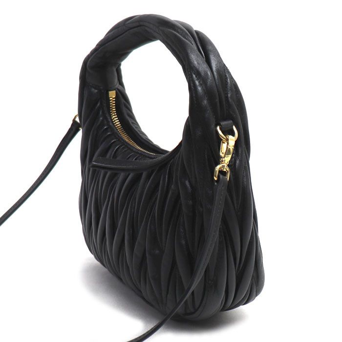 Miu Miu Miu Miu Miu Miu Wander Matelassé Leather 2way Shoulder Bag Leather Shoulder Bag 5BC125_AN88_F0002_V_OOY DUTY FREE for USA Size ONE SIZE - 2 Thumbnail