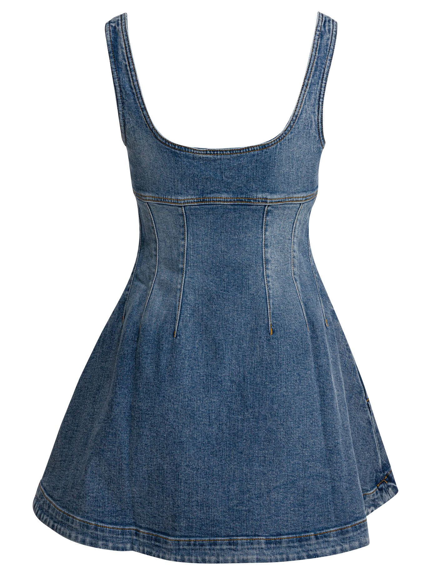 Self-Portrait Self-Portrait Denim Flared Dress tag size 12 Women - USA Duties Paid Size XL / US 12-14 / IT 48-50 - 2 Thumbnail