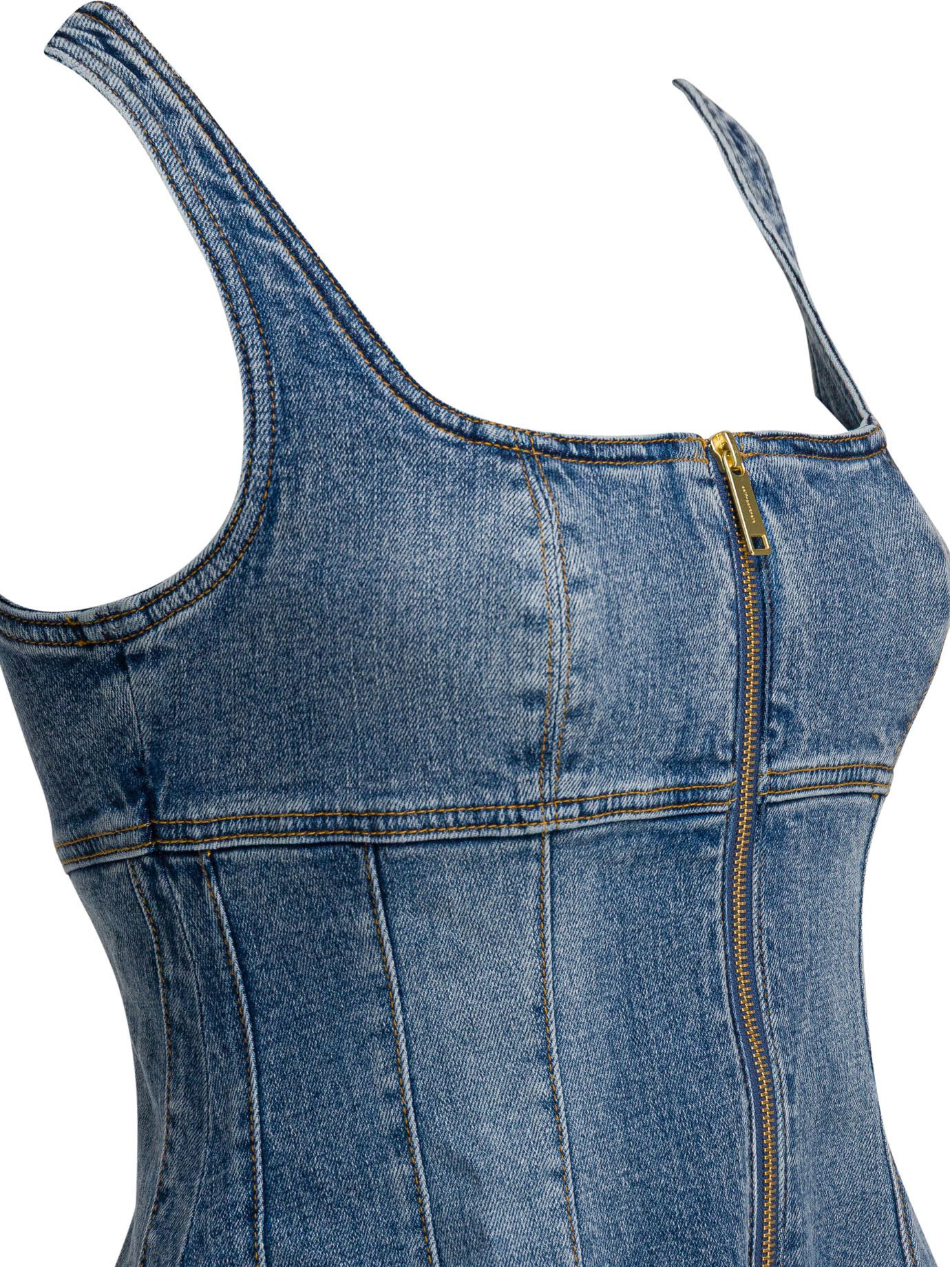 Self-Portrait Self-Portrait Denim Flared Dress tag size 12 Women - USA Duties Paid Size XL / US 12-14 / IT 48-50 - 4 Thumbnail