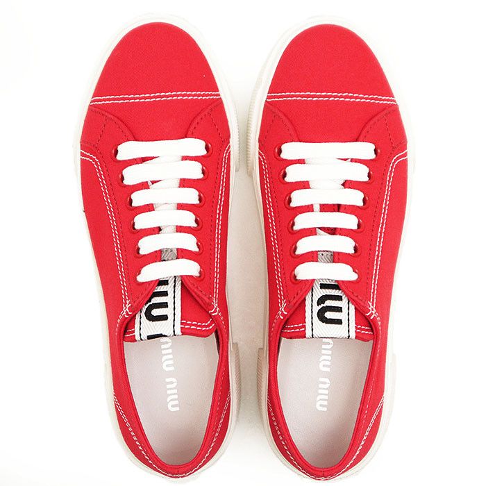 Miu Miu Miu Miu Miu Miu 5E004D Cotton Sneakers Textile Shoes 5E004D DUTY FREE for USA Size ONE SIZE - 8 Thumbnail