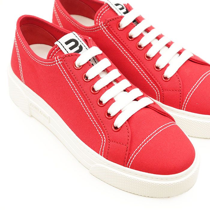 Miu Miu Miu Miu Miu Miu 5E004D Cotton Sneakers Textile Shoes 5E004D DUTY FREE for USA Size ONE SIZE - 14 Thumbnail
