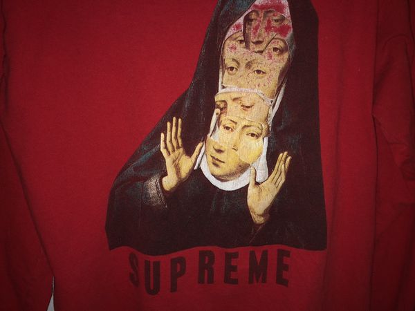 Supreme Nun L/S Tee Shirt Red SS 2017 | Grailed