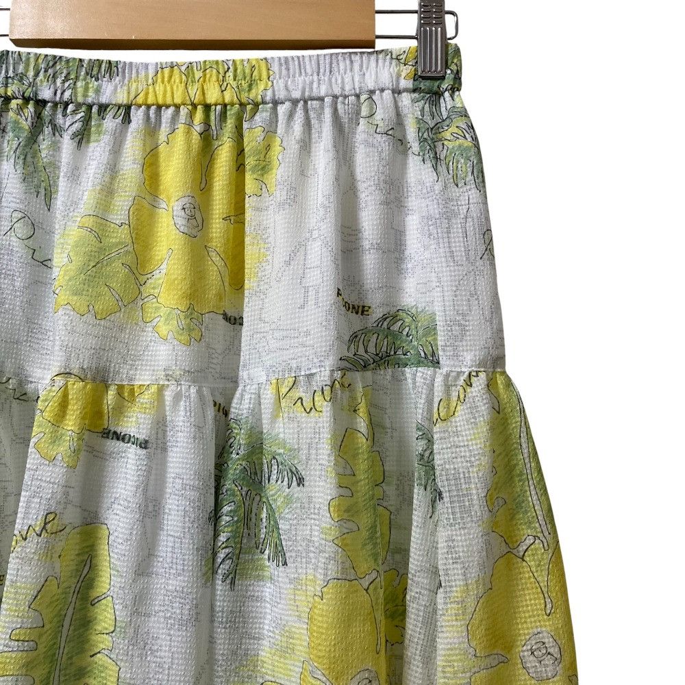 Other Other Picone Hibiscus Seersucker Skirt Cotton Skirts DUTY FREE for USA Size ONE SIZE - 2 Thumbnail