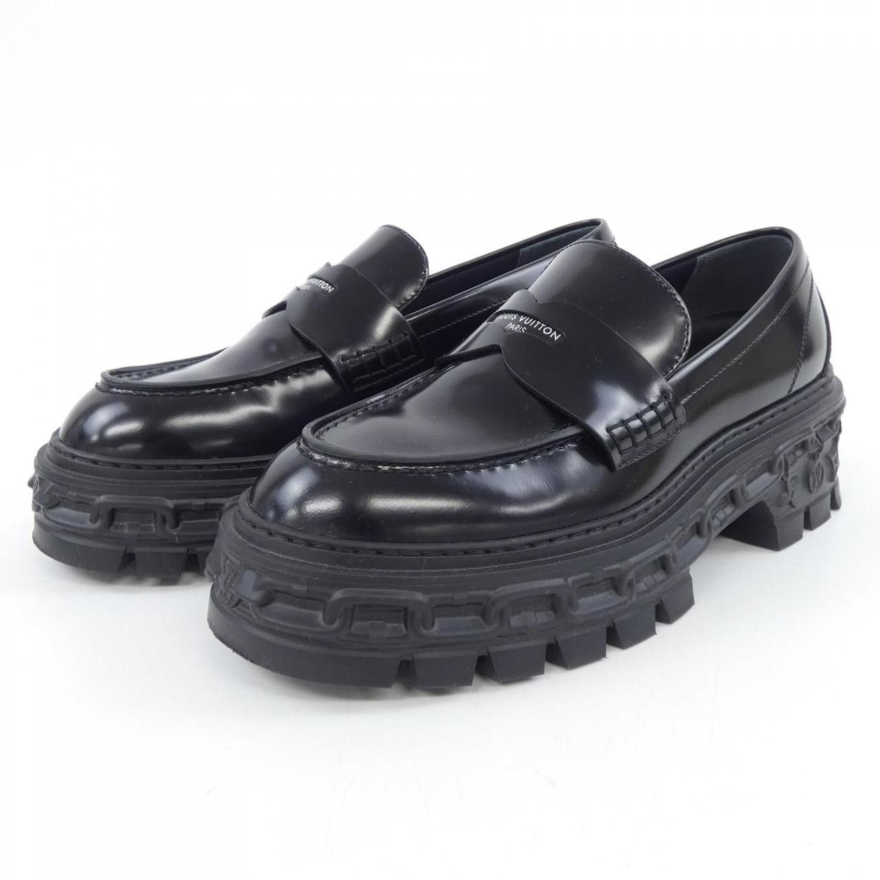 Louis Vuitton Louis Vuitton Louis Vuitton LV Record Line Glazed Calf Loafers Leather Shoes DUTY FREE for USA Size ONE SIZE - 3 Thumbnail