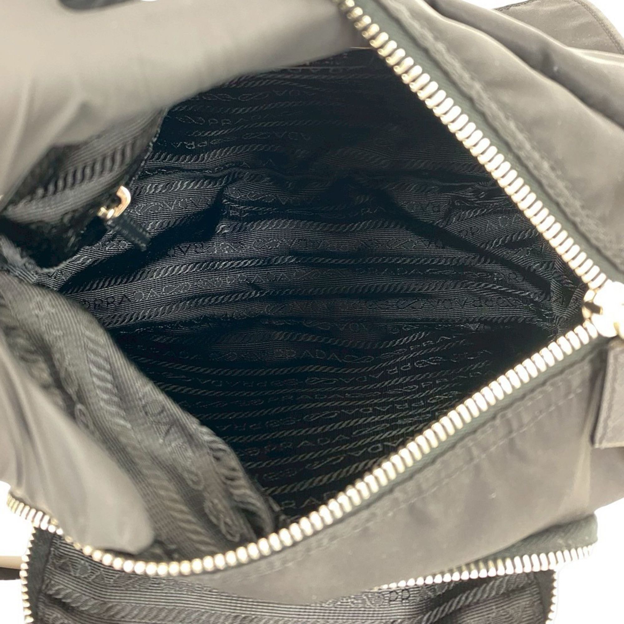 Prada Prada Saffiano Trimmed Tessuto Shoulder Bag Size ONE SIZE - 3 Thumbnail
