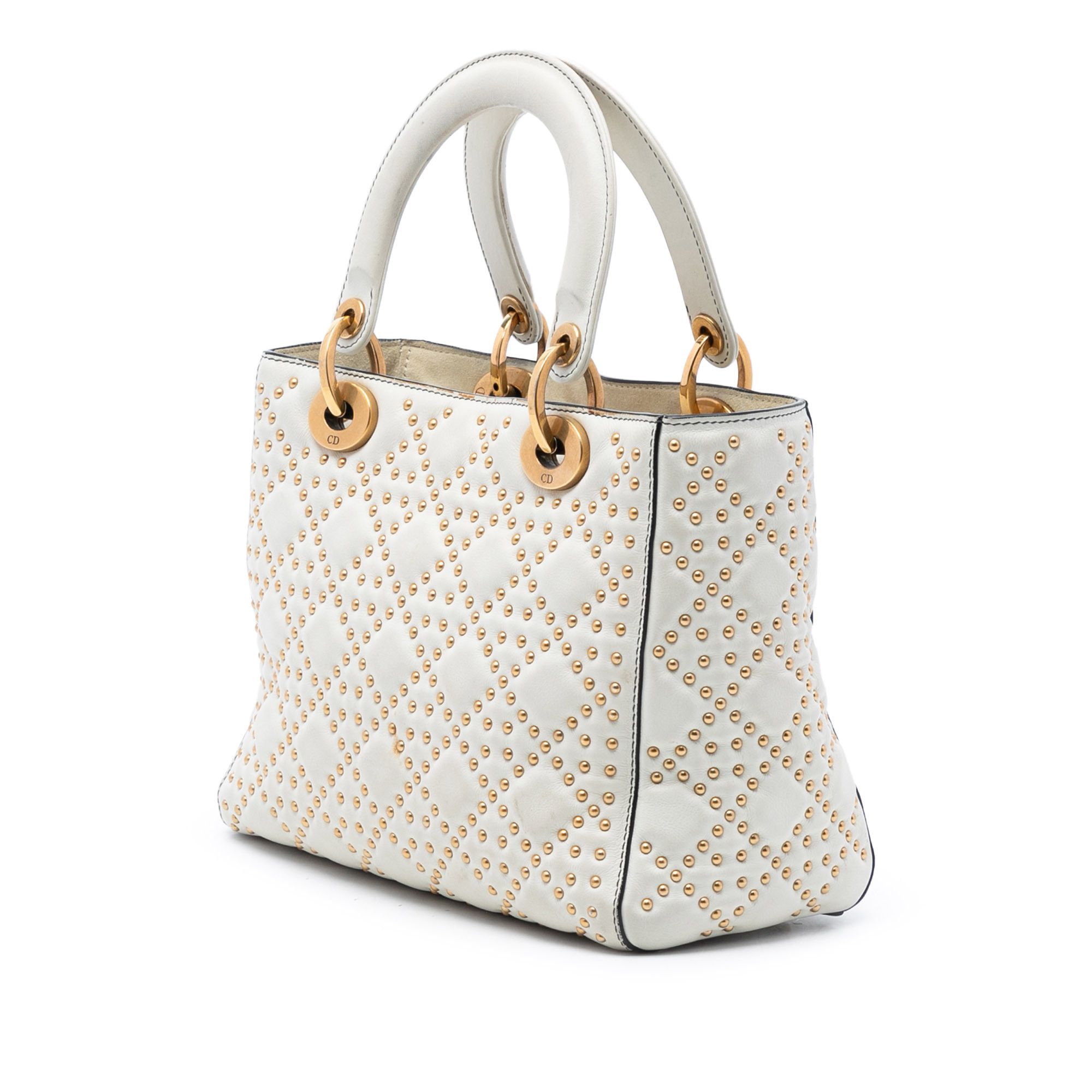 Dior Dior Medium Lambskin Cannage Studded Supple Lady Dior Size ONE SIZE - 2 Thumbnail