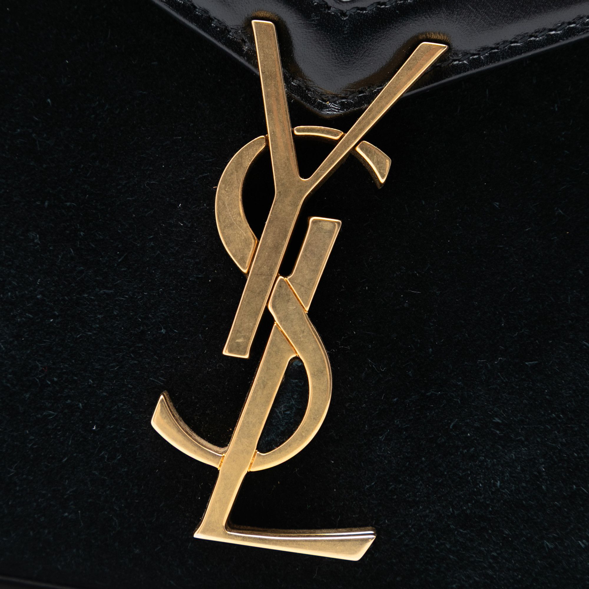 Yves Saint Laurent Yves Saint Laurent Mini Suede Leopard Print Monogram Cassandra Top Handle Bag Size ONE SIZE - 5 Thumbnail