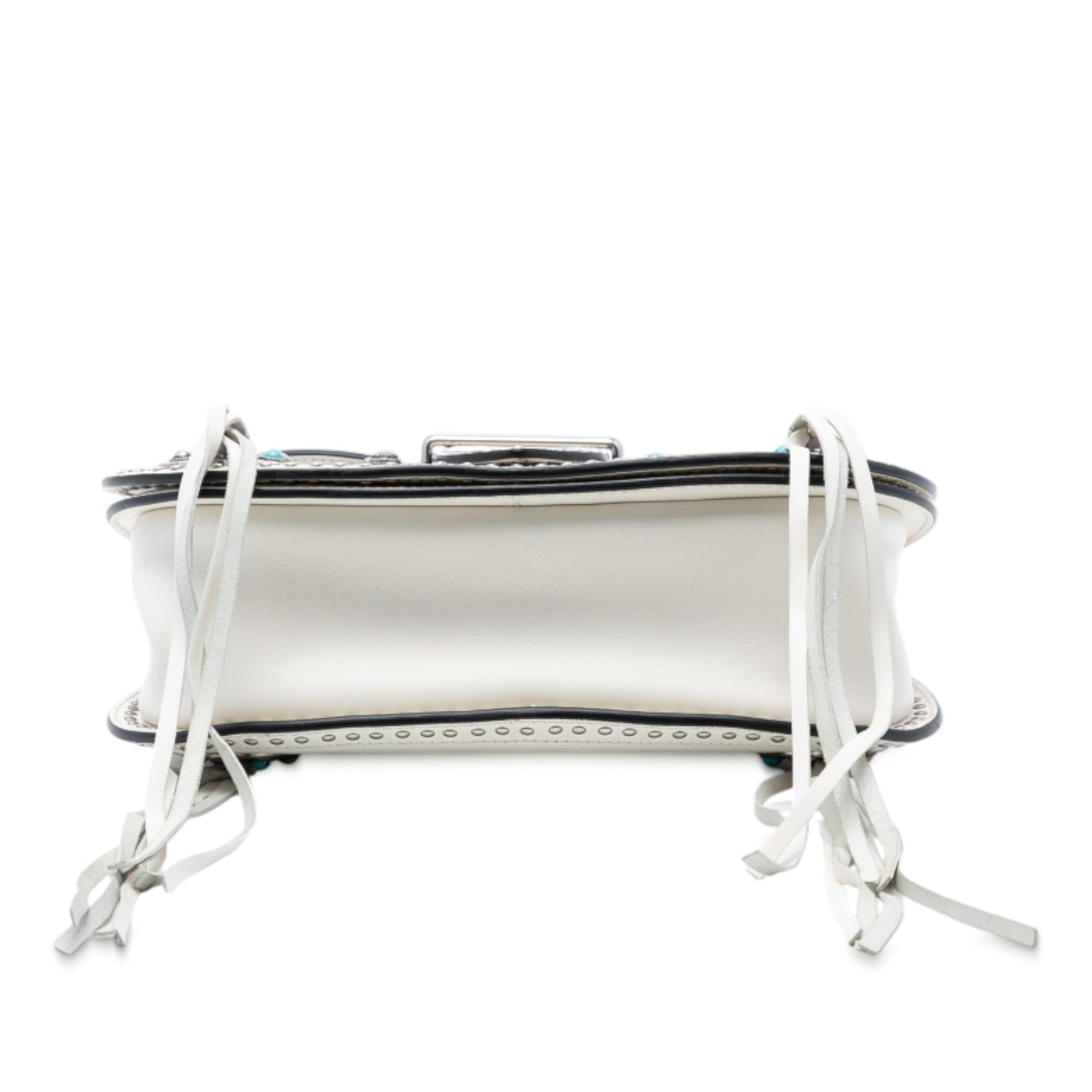 Prada Prada City Calf Studded Folk Corsiere Satchel Size ONE SIZE - 3 Thumbnail