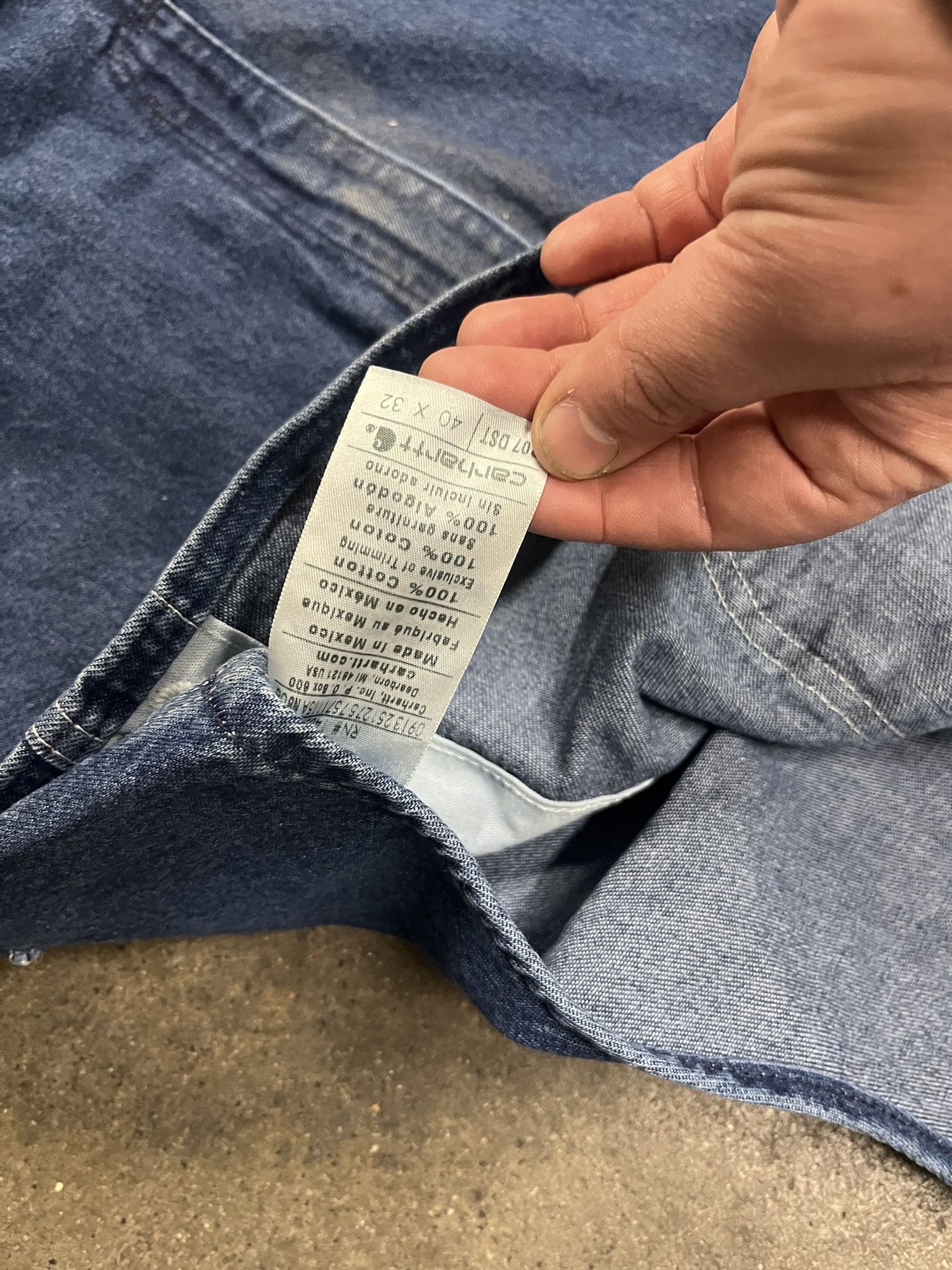 Carhartt Vintage 1990s Carhartt Blue Denim Overall Size 40x32 Size US 40 / EU 56 - 4 Thumbnail