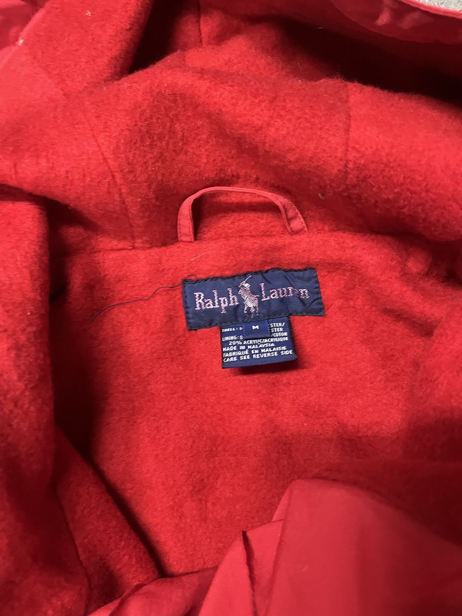 Vintage Vintage 1990s Polo ralph lauren Red Fleece Lined Anorak Jscket Size M Size US M / EU 48-50 / 2 - 3 Thumbnail