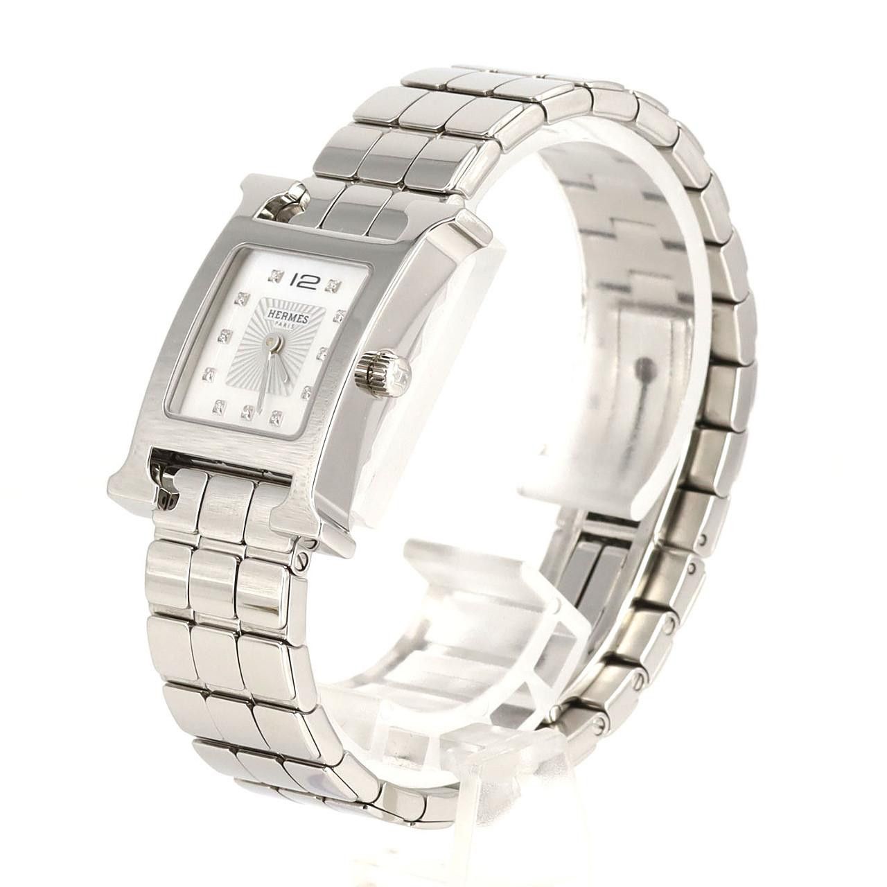 Hermes Hermes Hermès H Watch HH1.210 Stainless Steel Watch Metal Quartz DUTY FREE for USA Size ONE SIZE - 6 Thumbnail