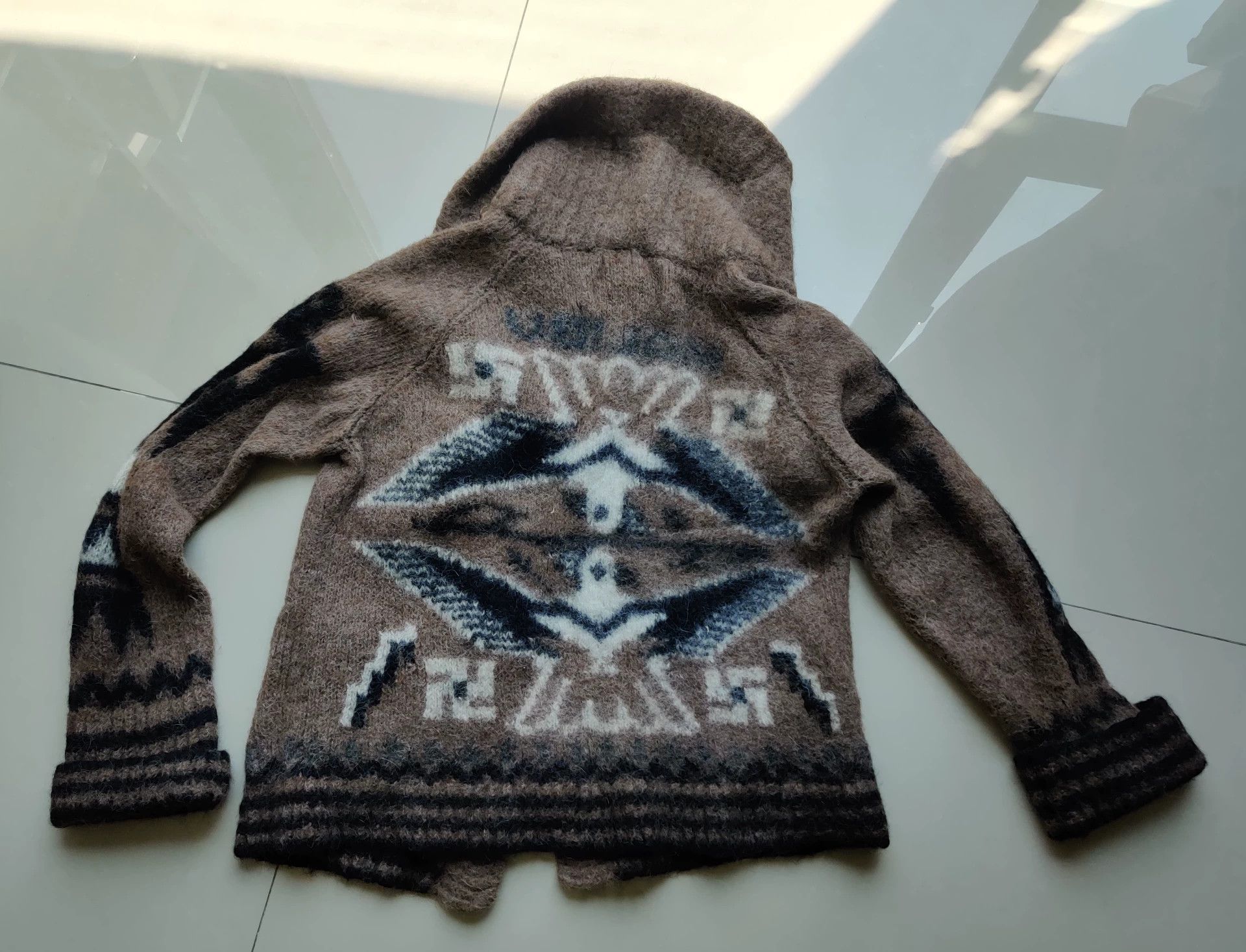 Japanese Brand hand-knit barnstormers cardigan with eagle design Size US L / EU 52-54 / 3 - 6 Thumbnail