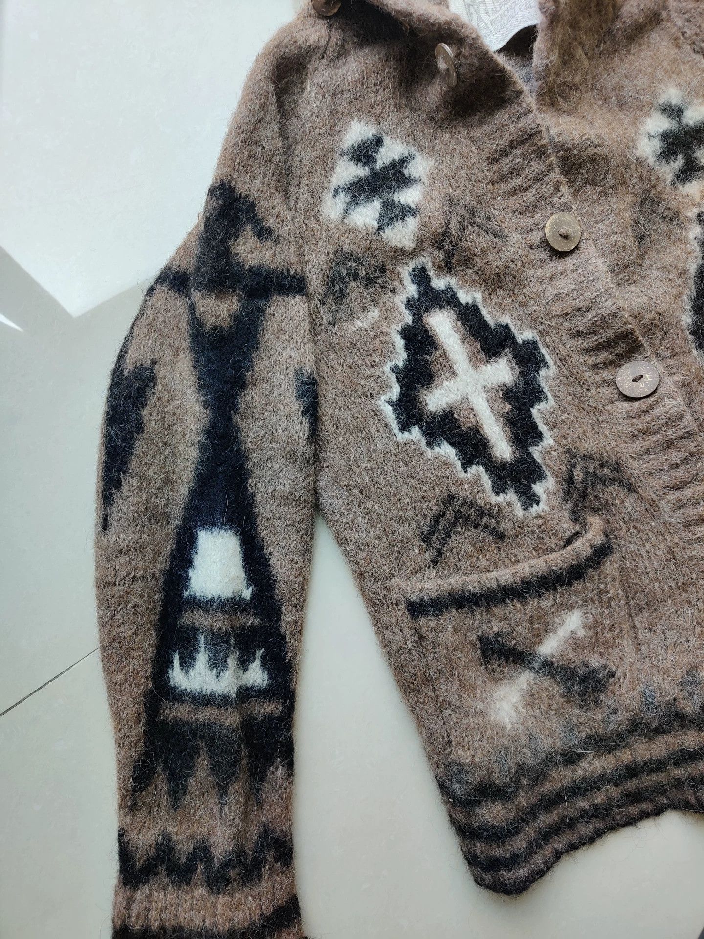 Japanese Brand hand-knit barnstormers cardigan with eagle design Size US L / EU 52-54 / 3 - 4 Thumbnail