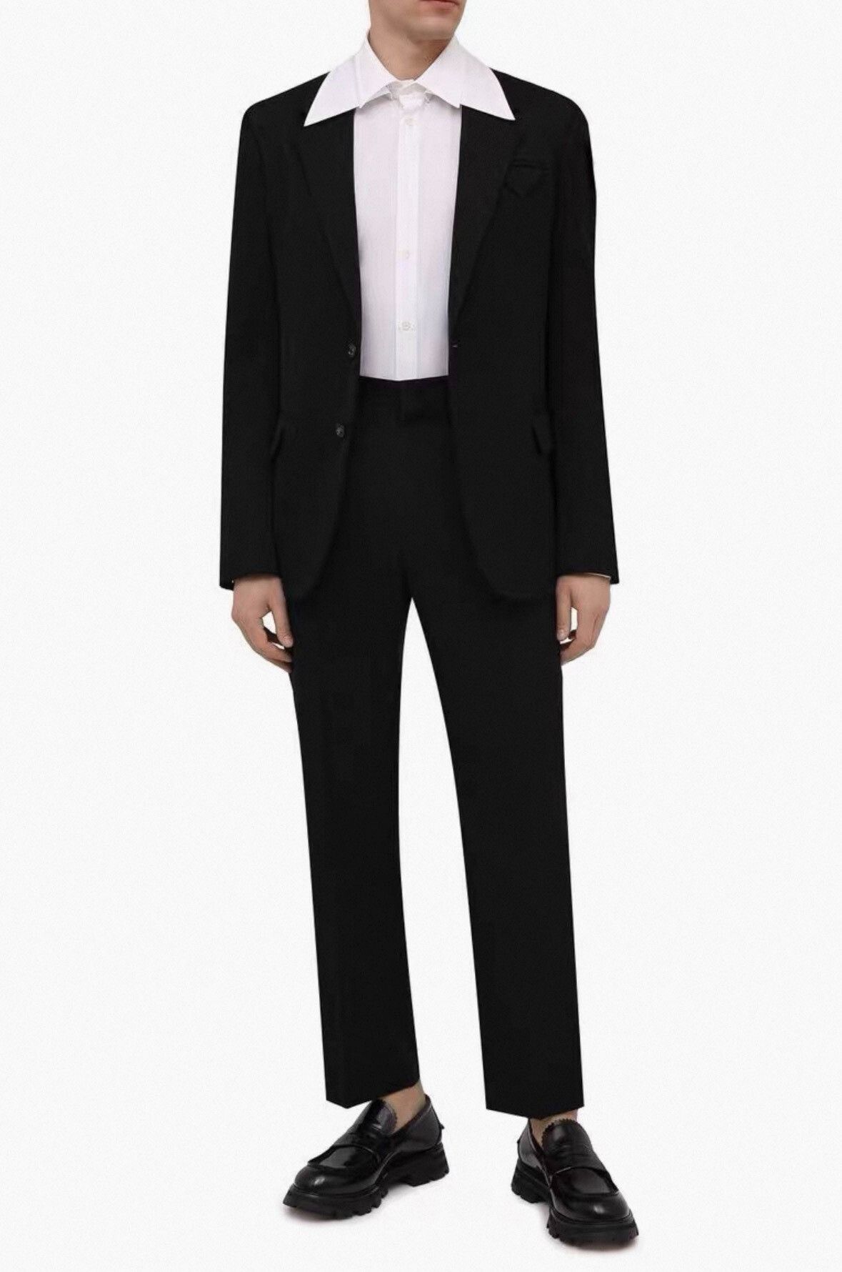 Valentino Valentino Black Straight-Leg Trousers Size IT50 Size US 31 - 7 Thumbnail
