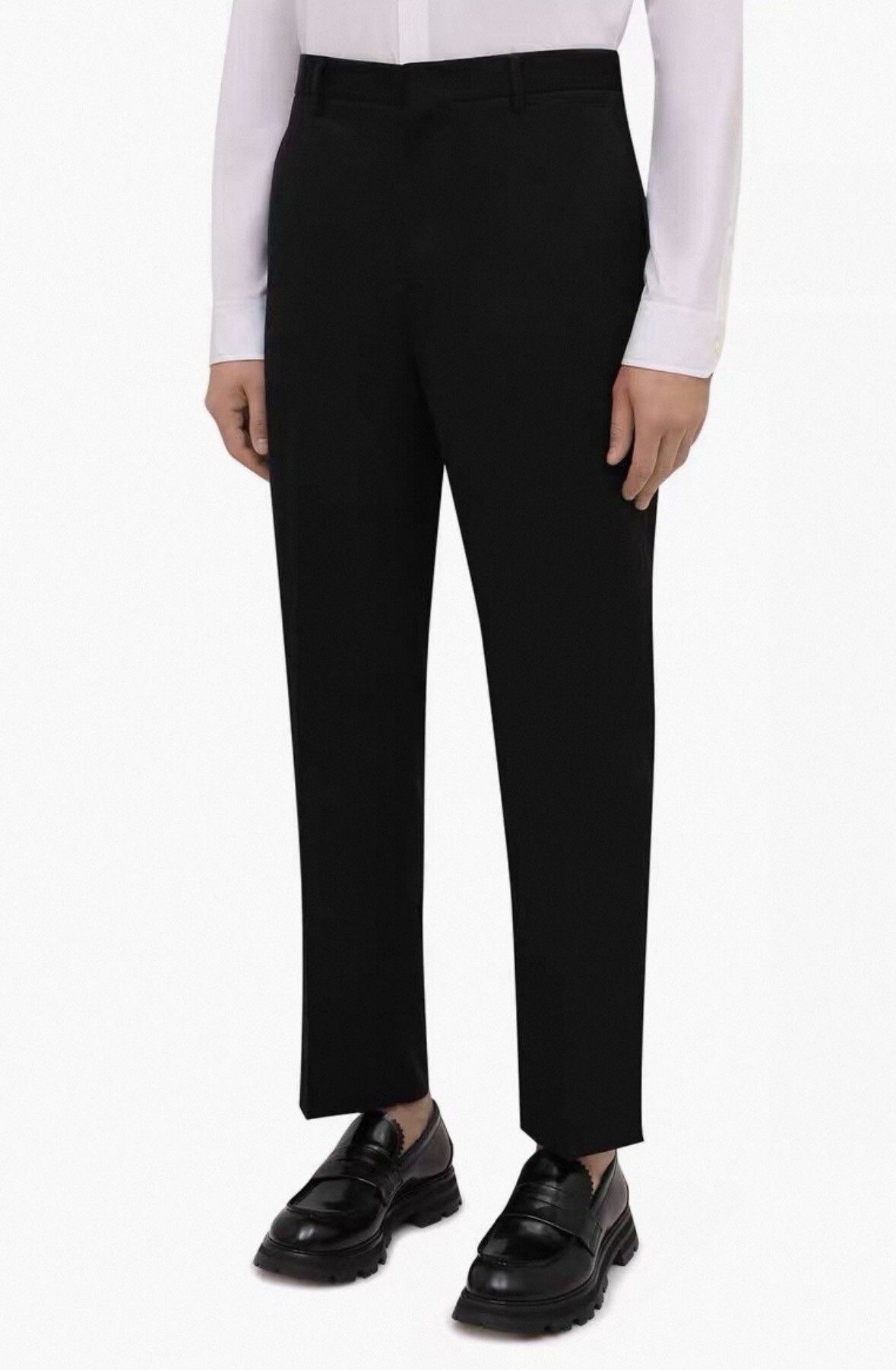 Valentino Valentino Black Straight-Leg Trousers Size IT50 Size US 31 - 8 Thumbnail