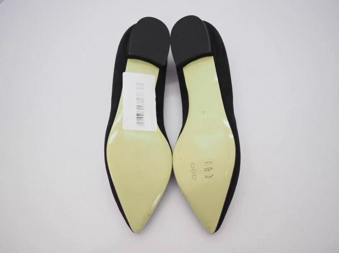 Japanese Brand giannico black suede flats size 36.5 Size US 6 / IT 36 - 5 Thumbnail