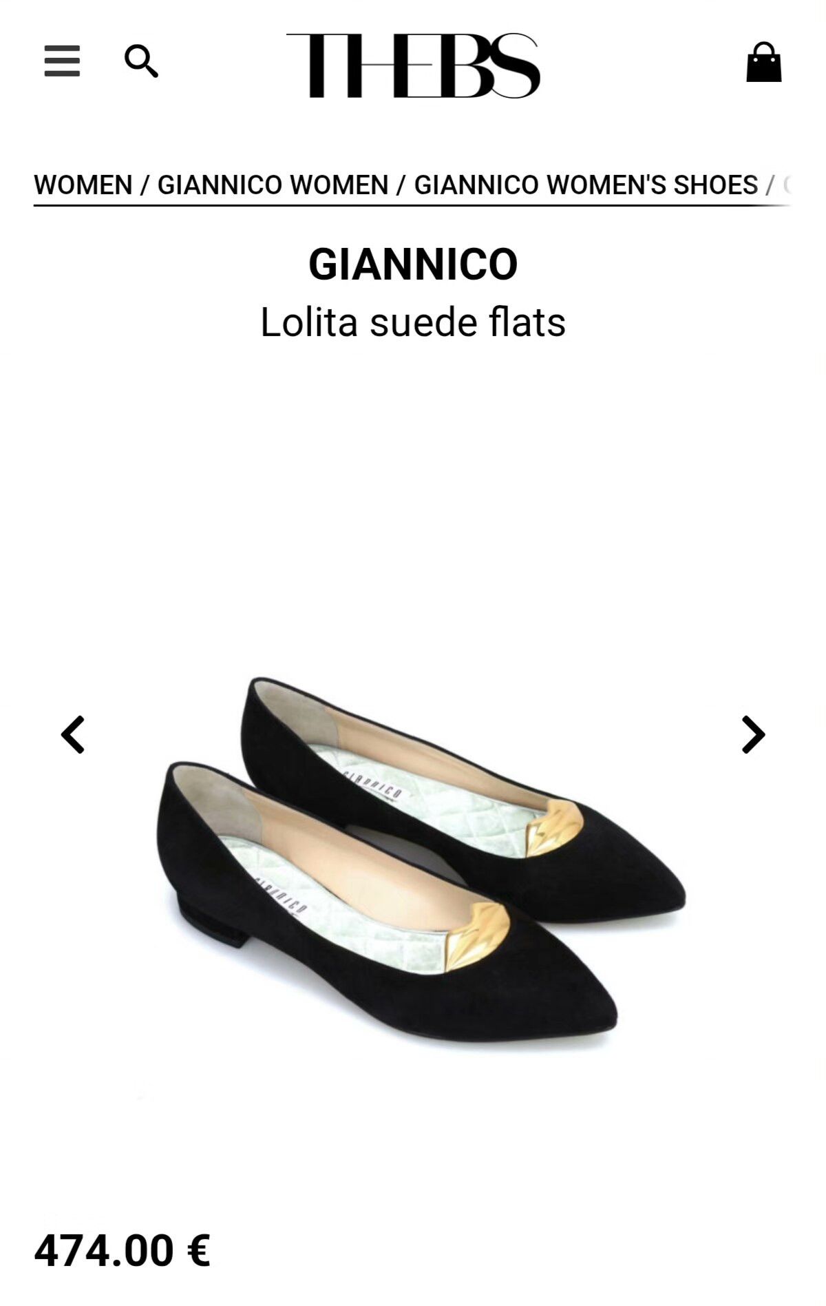 Japanese Brand giannico black suede flats size 36.5 Size US 6 / IT 36 - 7 Thumbnail